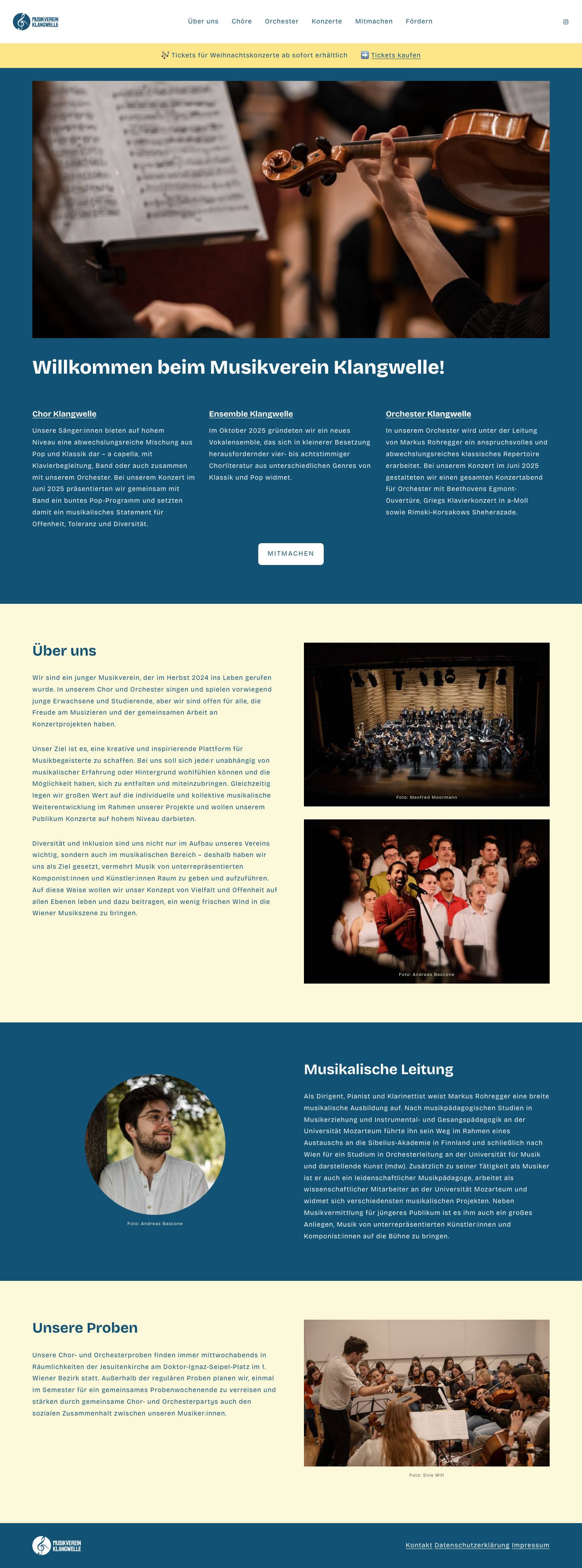 Musikverein Klangwelle - Full Screenshot