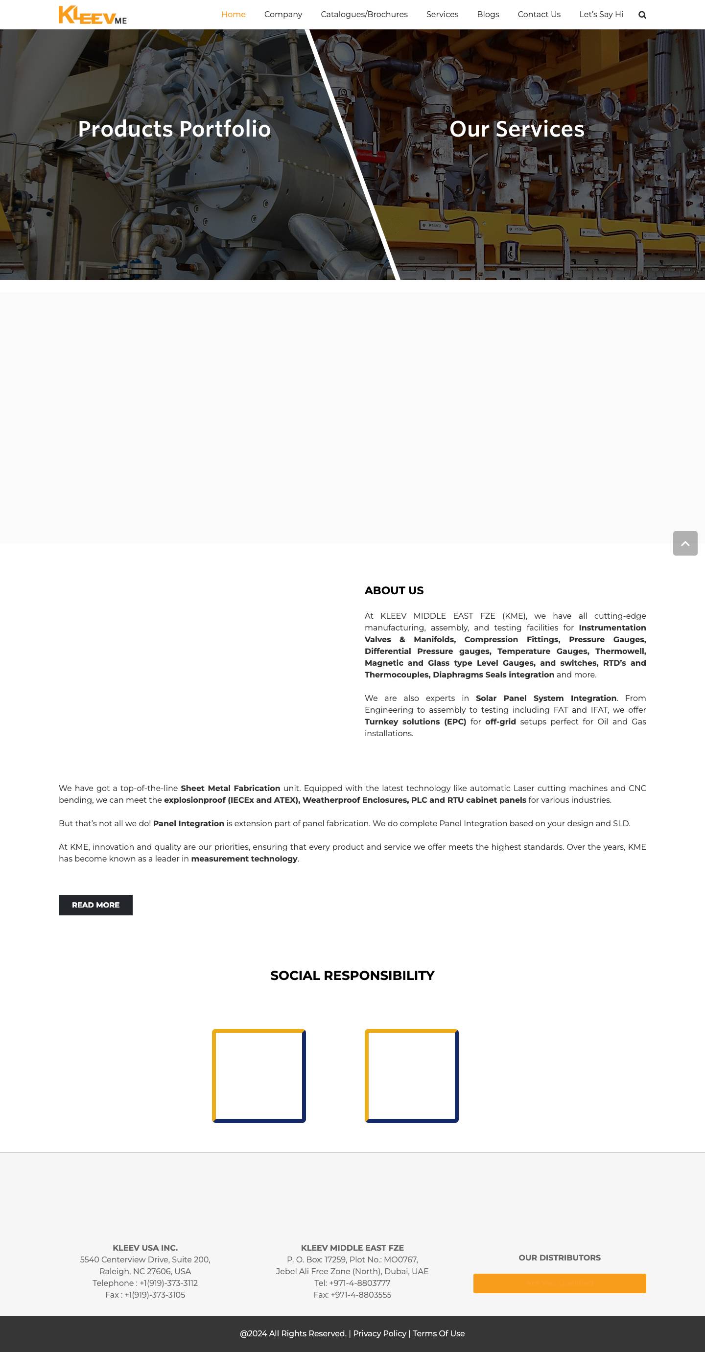 KLEEVME | One of the leading manufacturer of Instrumentation - Full Screenshot