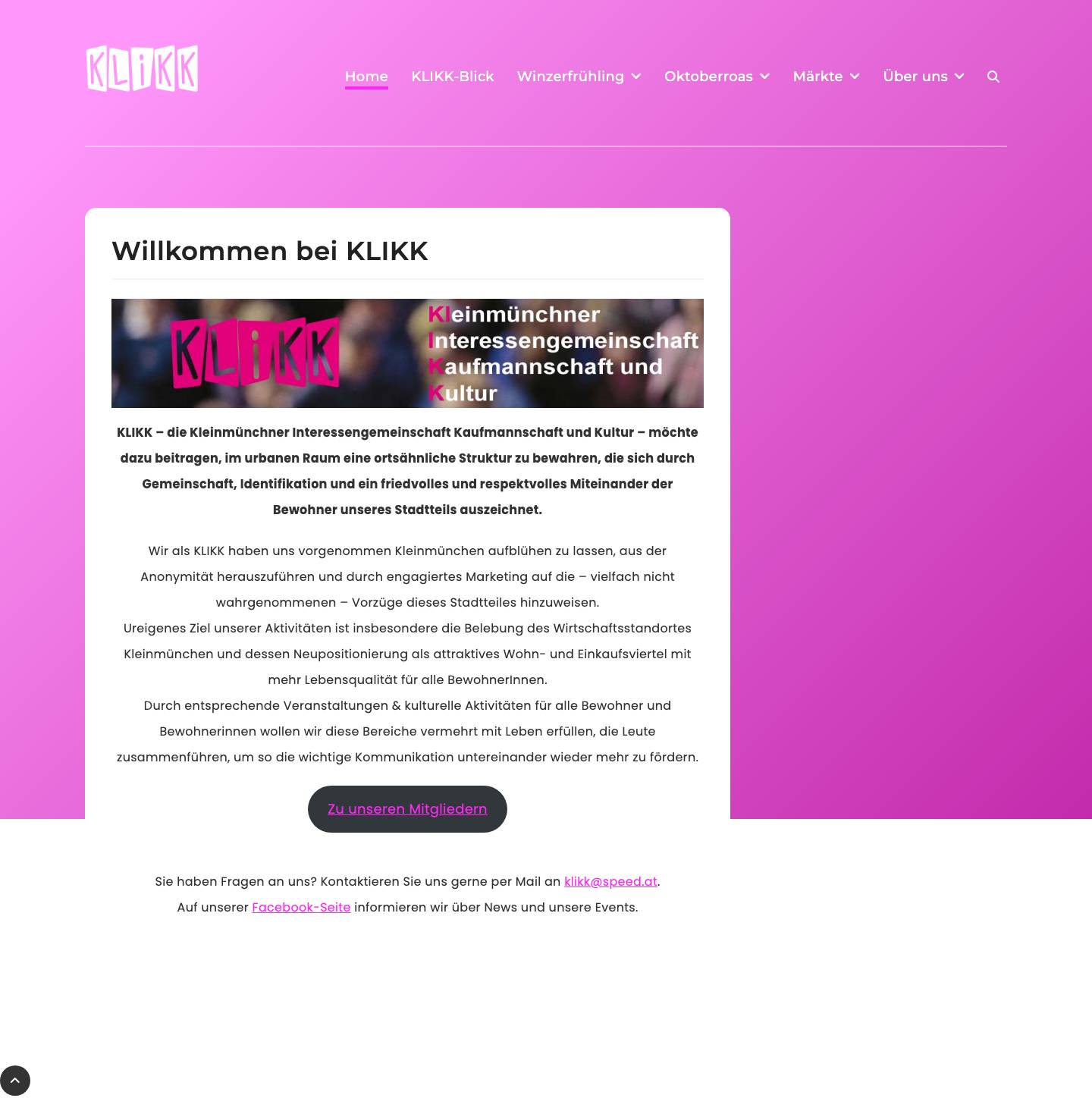 Willkommen bei KLIKK - - Full Screenshot