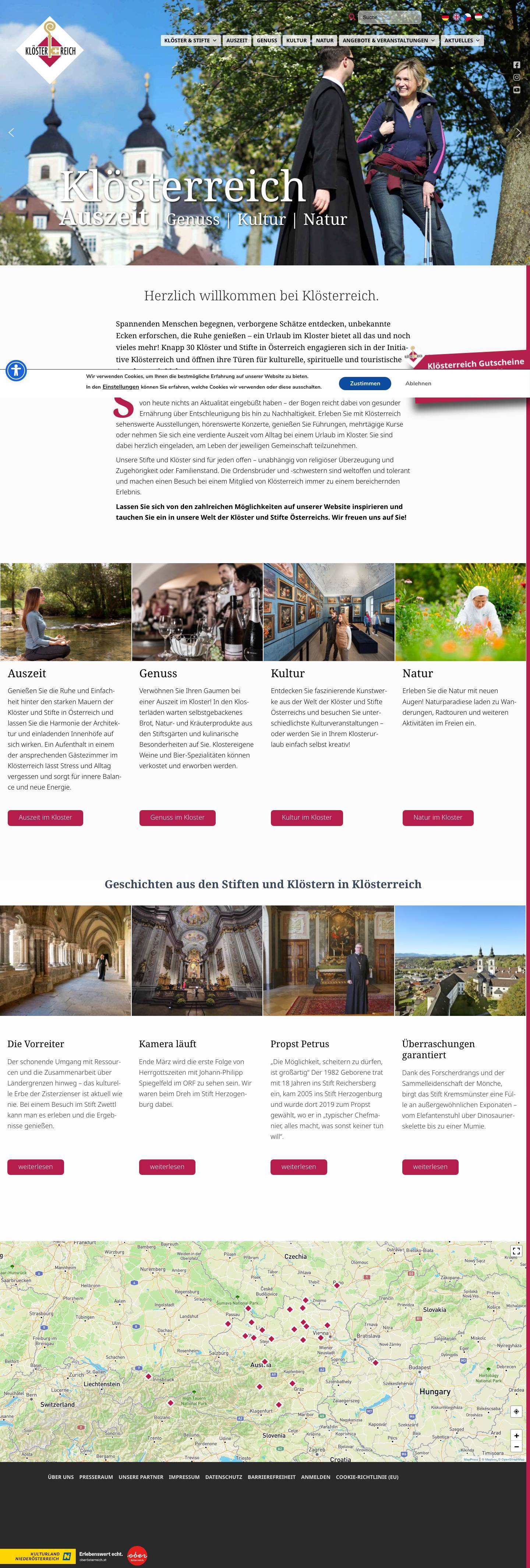 Klösterreich : Klöster & Stifte in Österreich, Schweiz Tschechien und Ungarn - Full Screenshot