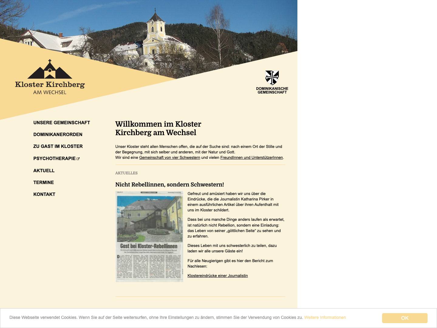 Kloster Kirchberg am Wechsel - Full Screenshot