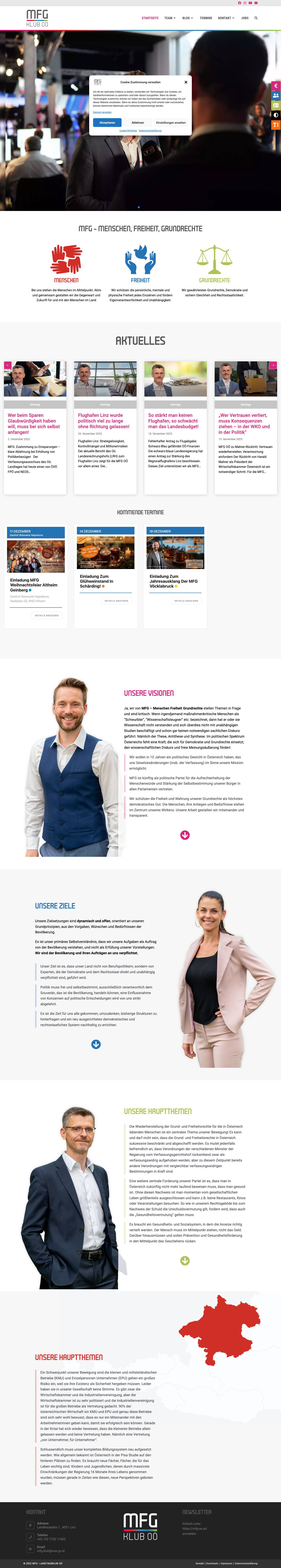 MFG Klub OÖ - Full Screenshot