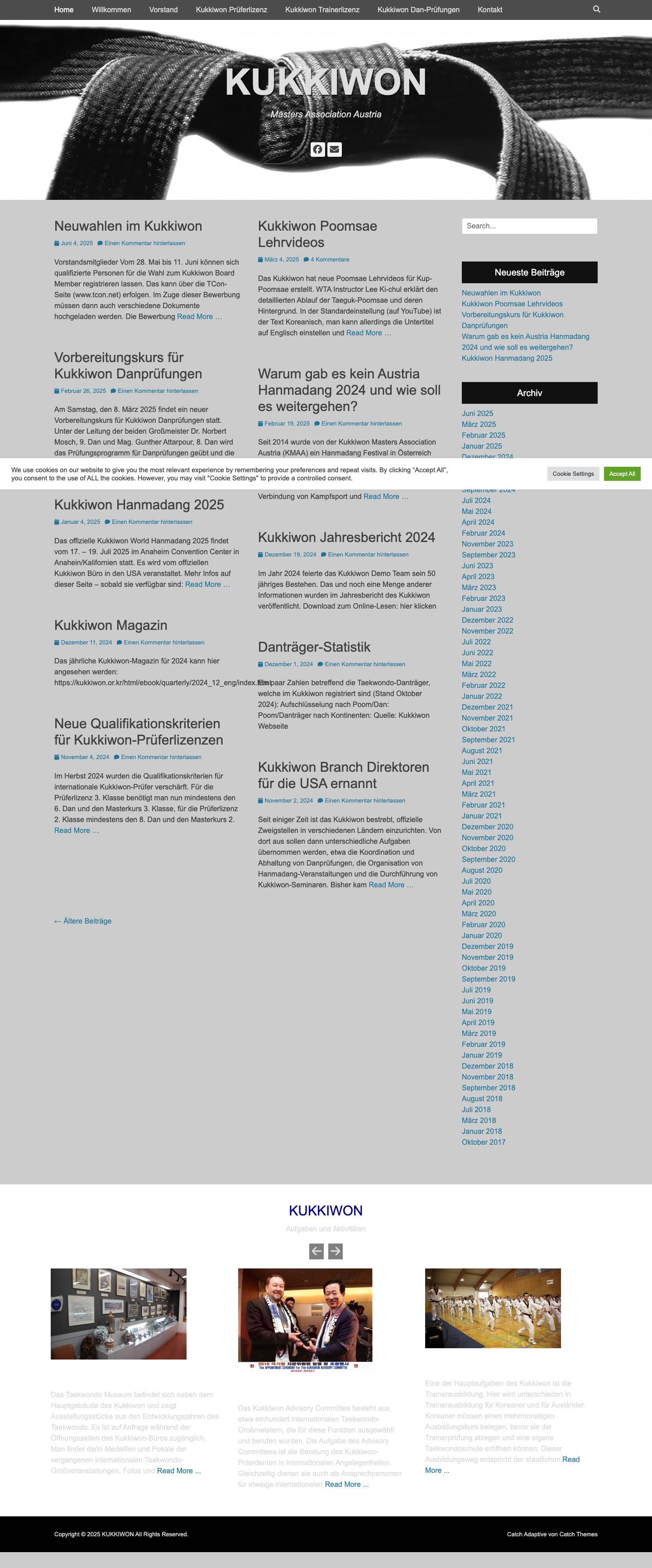 KUKKIWON – Masters Association Austria - Full Screenshot