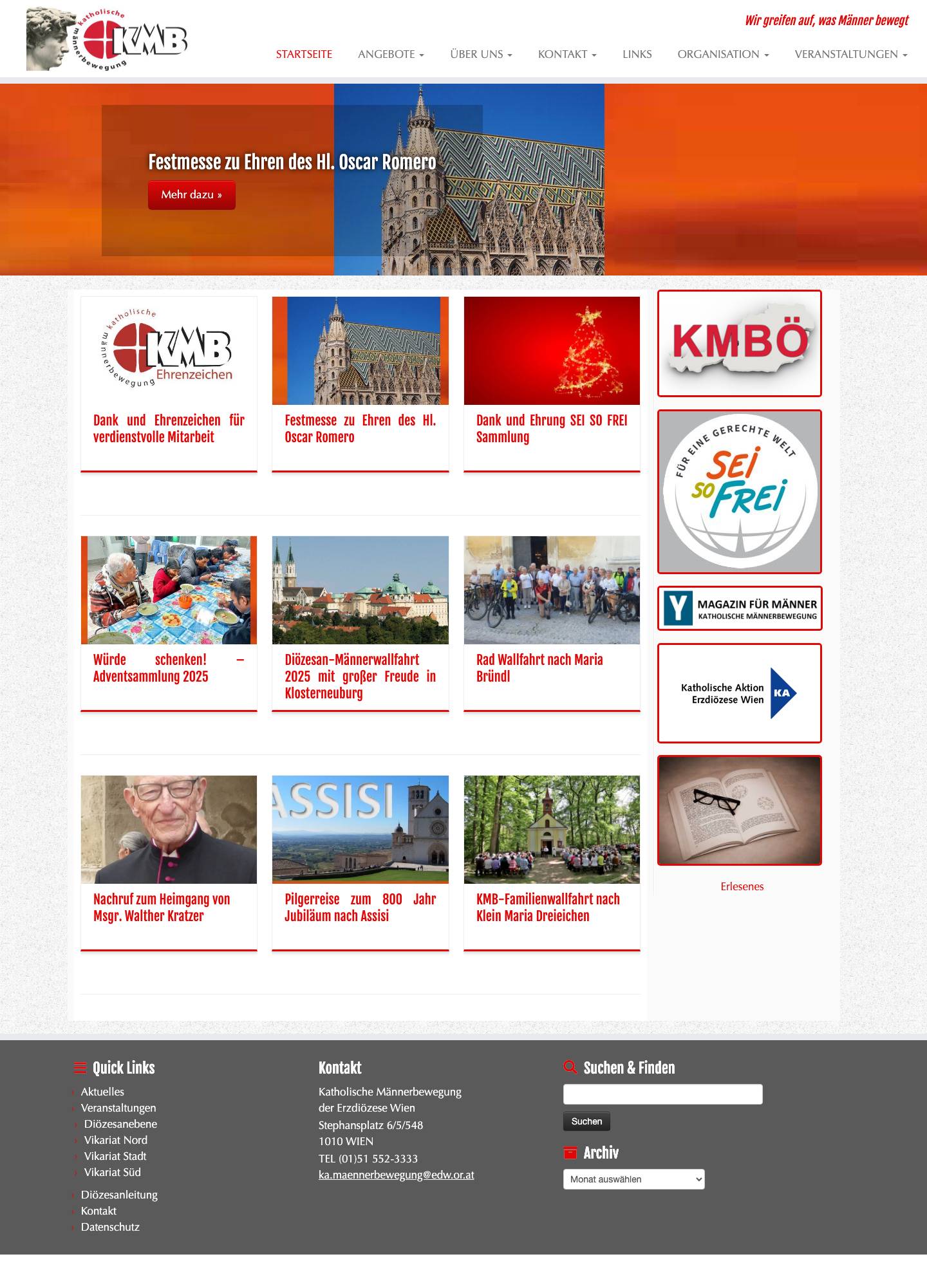 KMBWIEN – Wir greifen auf, was Männer bewegt - Full Screenshot