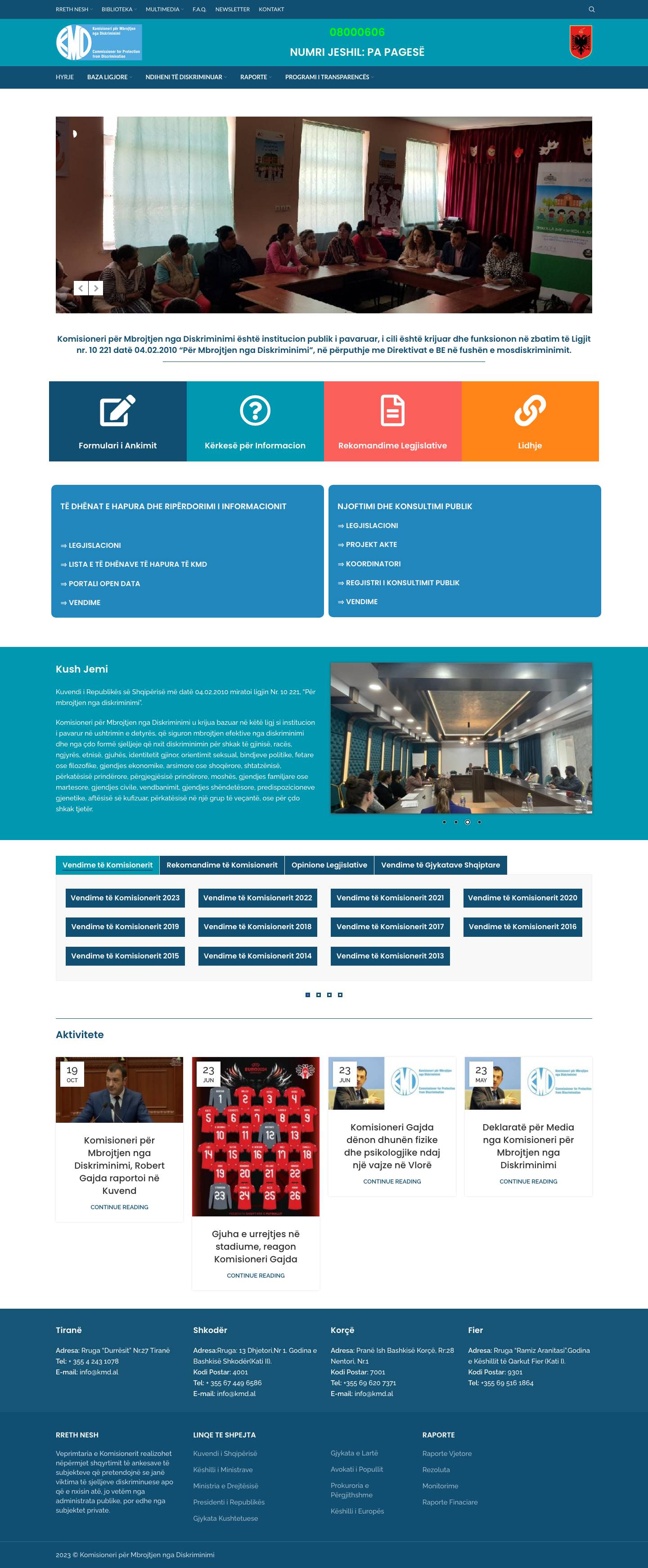 KMD – Komisioneri për Mbrojtjen nga Diskriminimi - Full Screenshot
