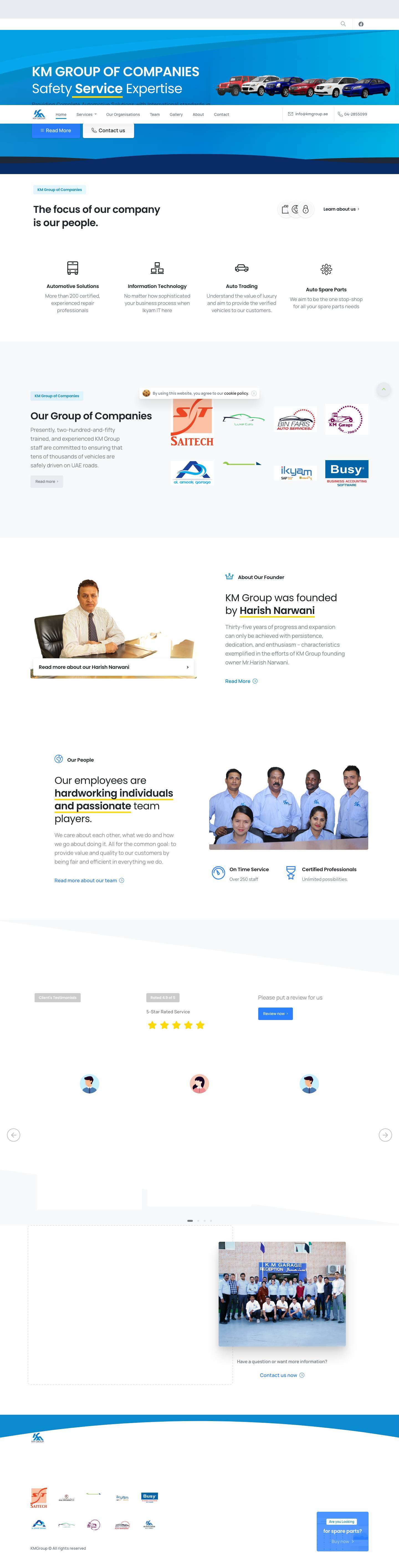 Company Homepage Elementor - KM GroupShapeShape - Full Screenshot
