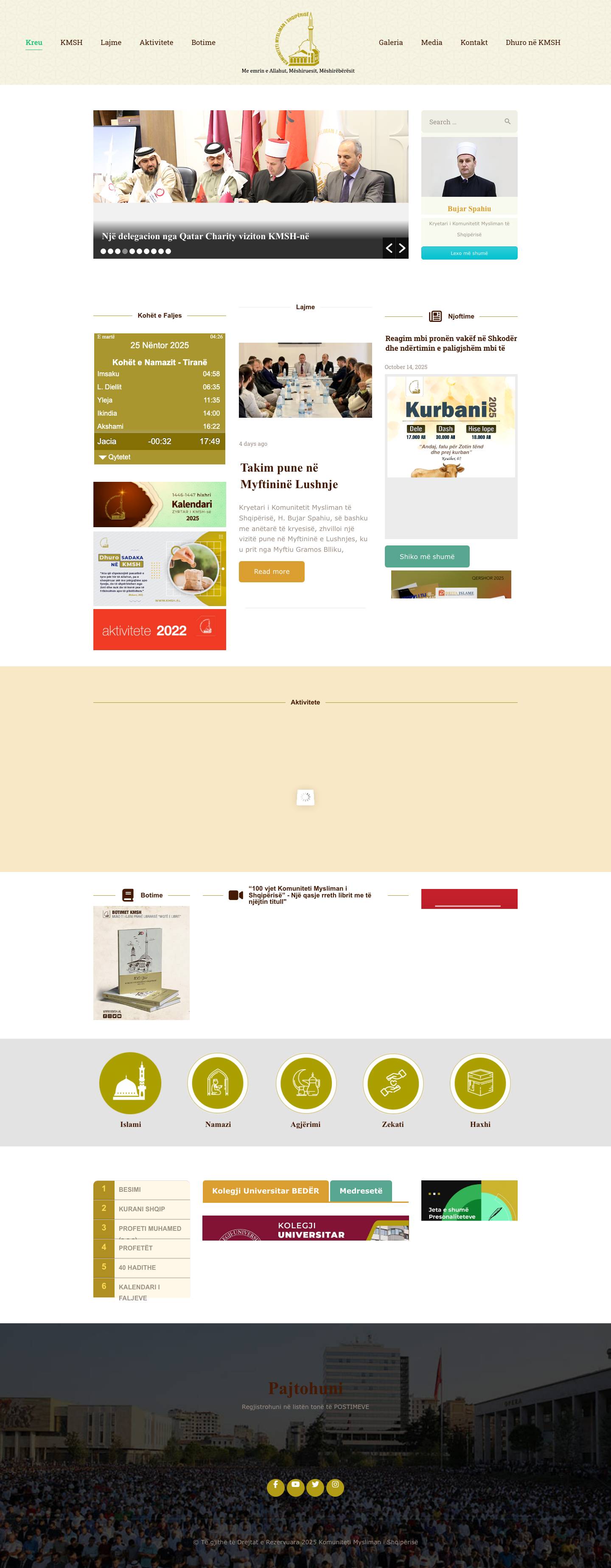 Komuniteti Mysliman i Shqipërisë – KMSH - Full Screenshot