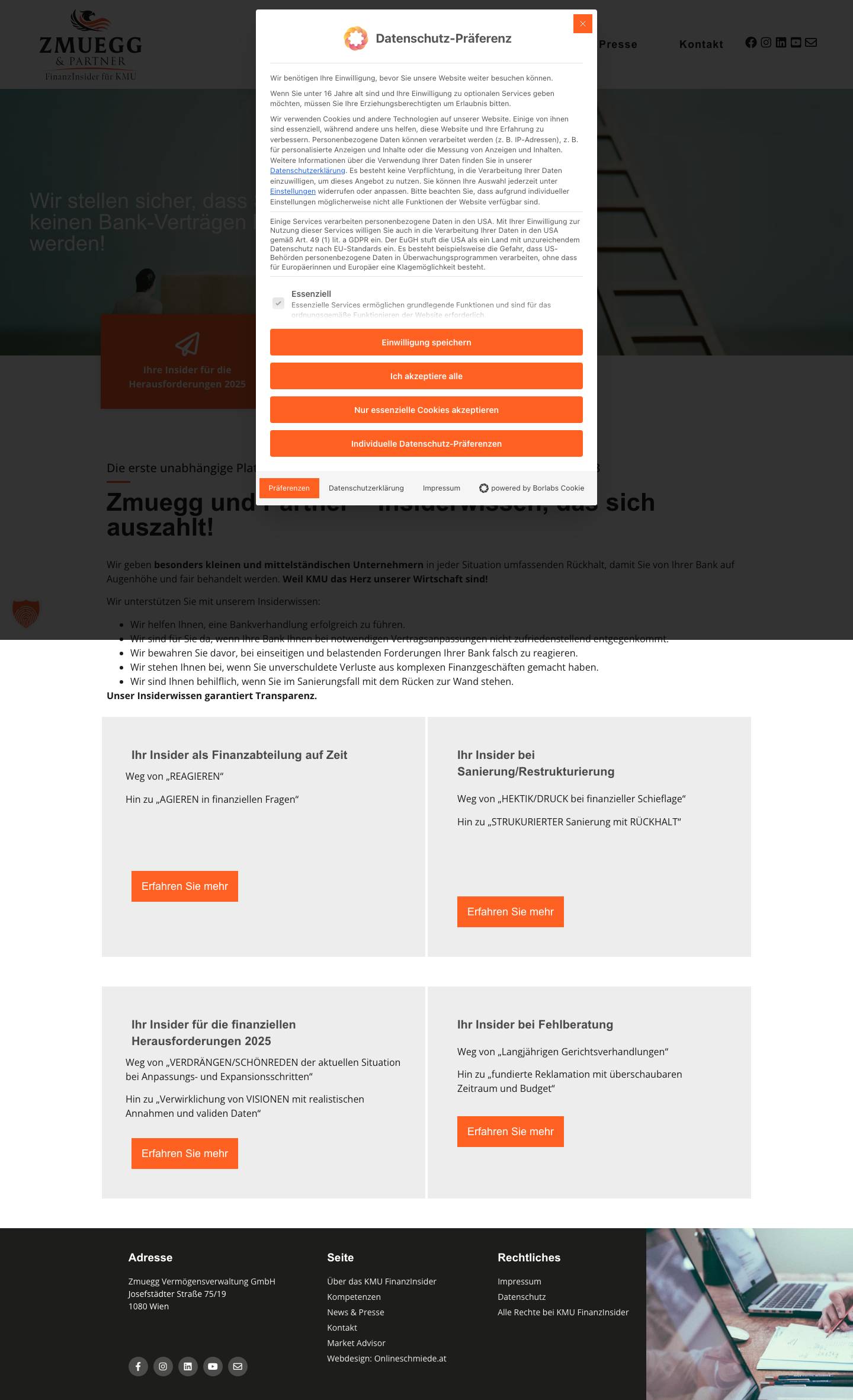 Zmuegg & Partner | KMU FinanzInsider - Full Screenshot