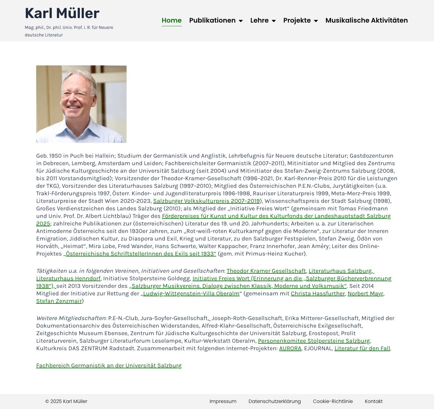 Home - Karl Müller - Full Screenshot