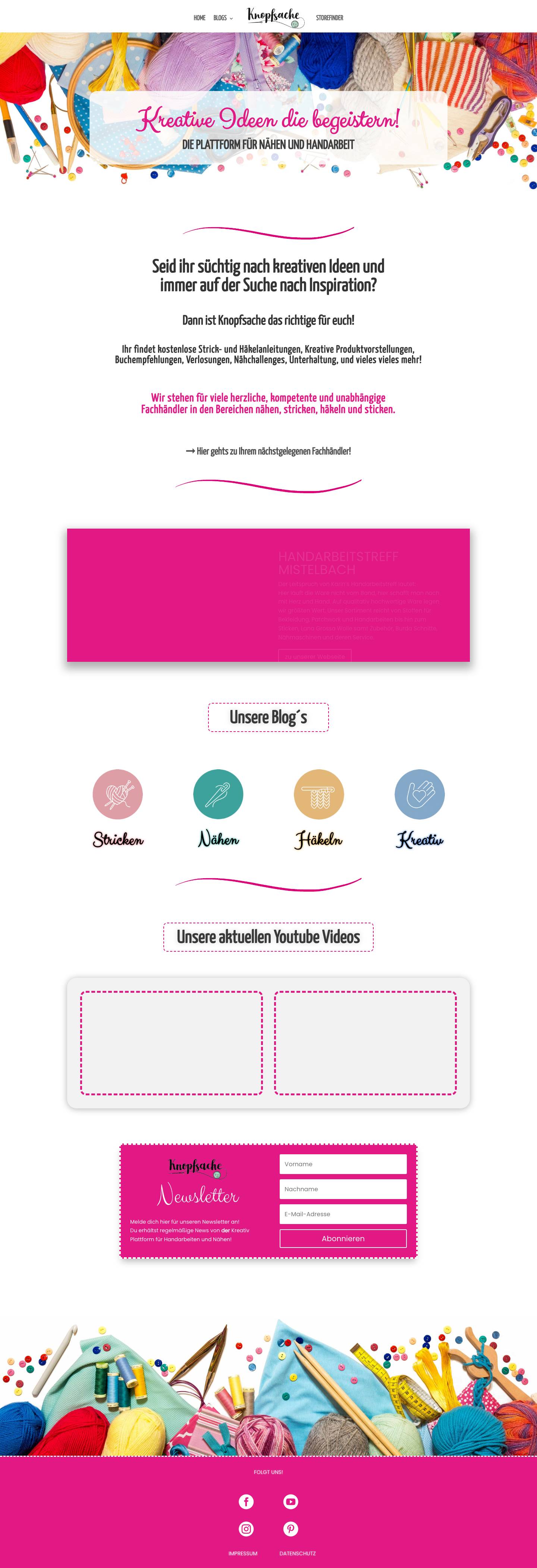 HOME - Knopfsache - Full Screenshot