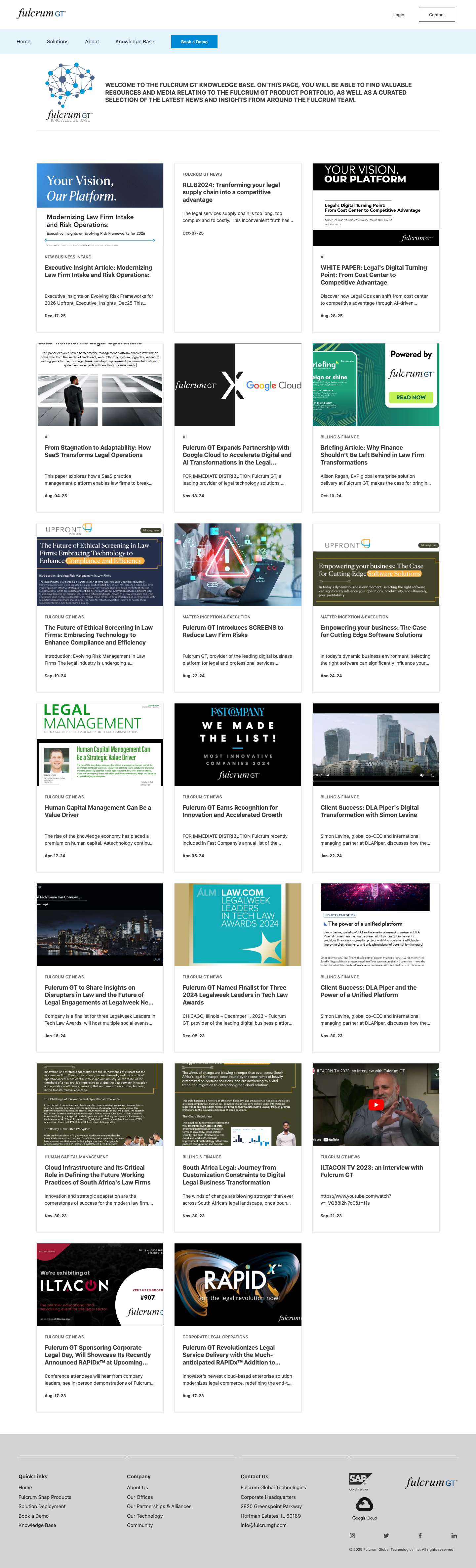 FGT Knowledge Base - FulcrumGT - Full Screenshot