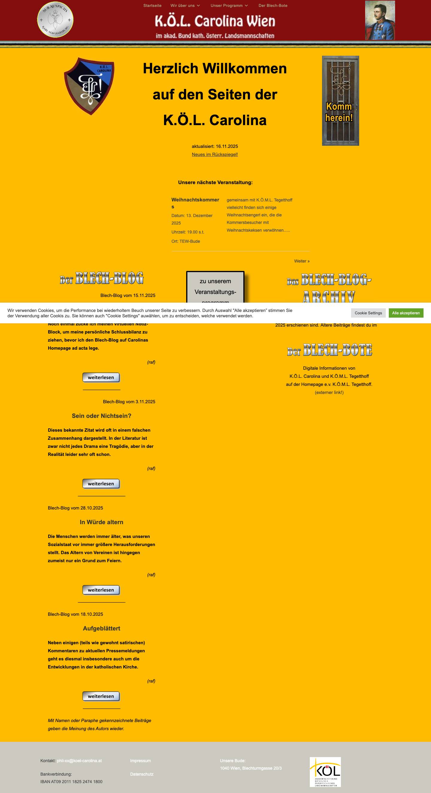 K.Ö.L. Carolina – Wien - Full Screenshot