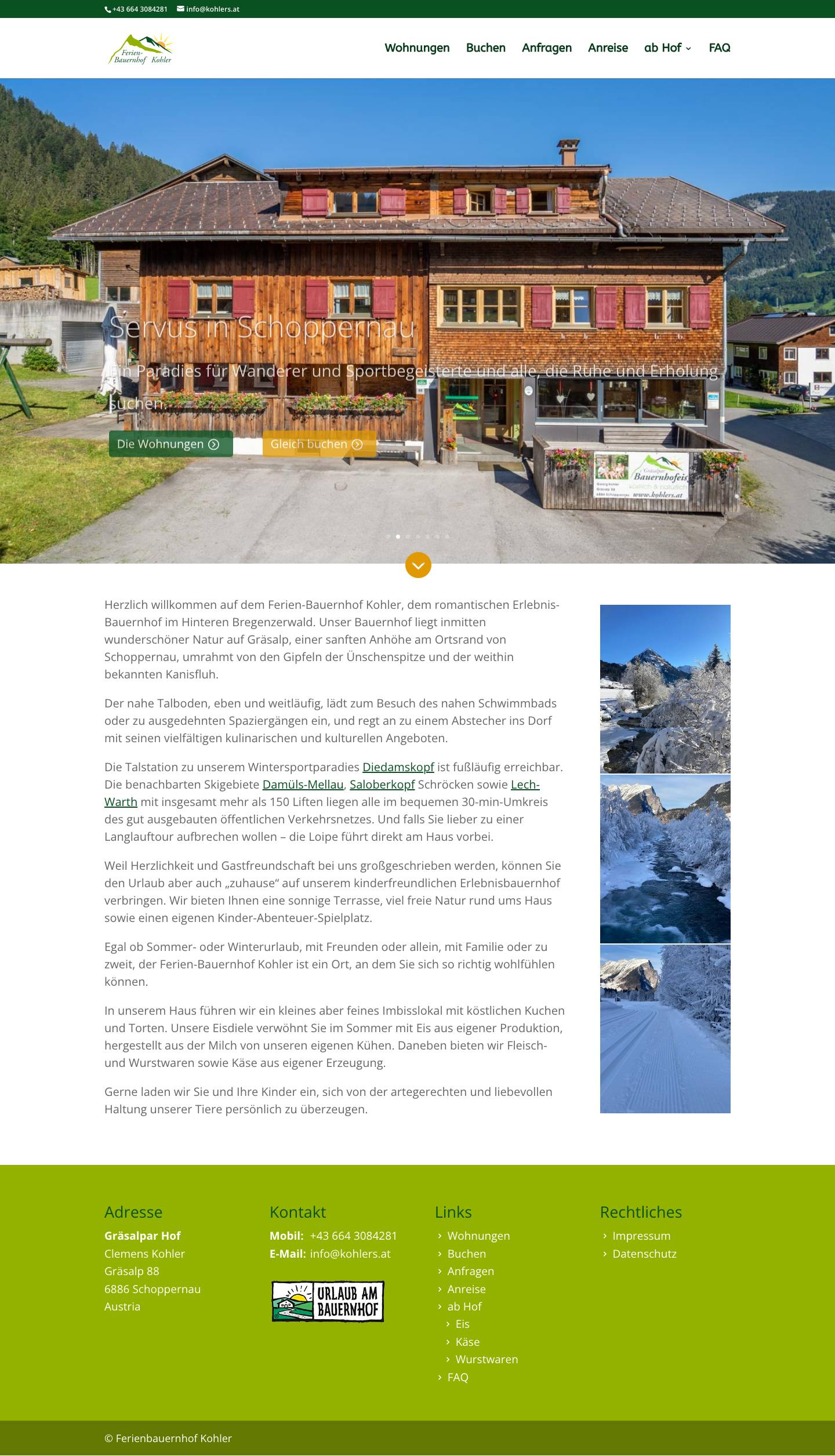 Start - Ferienhof Kohler - Full Screenshot