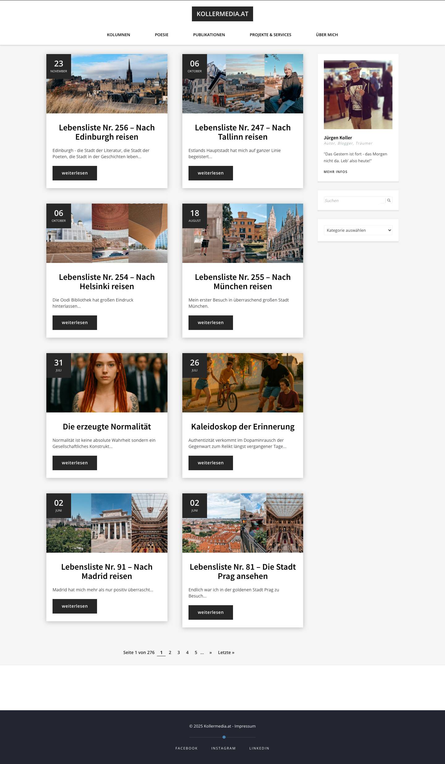 Kollermedia.at - Ein Blog von Jürgen Koller - Full Screenshot