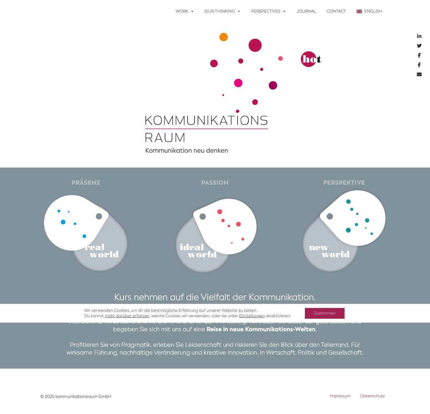 KOMMUNIKATIONSRAUM – Kommunikation neu denken - Full Screenshot