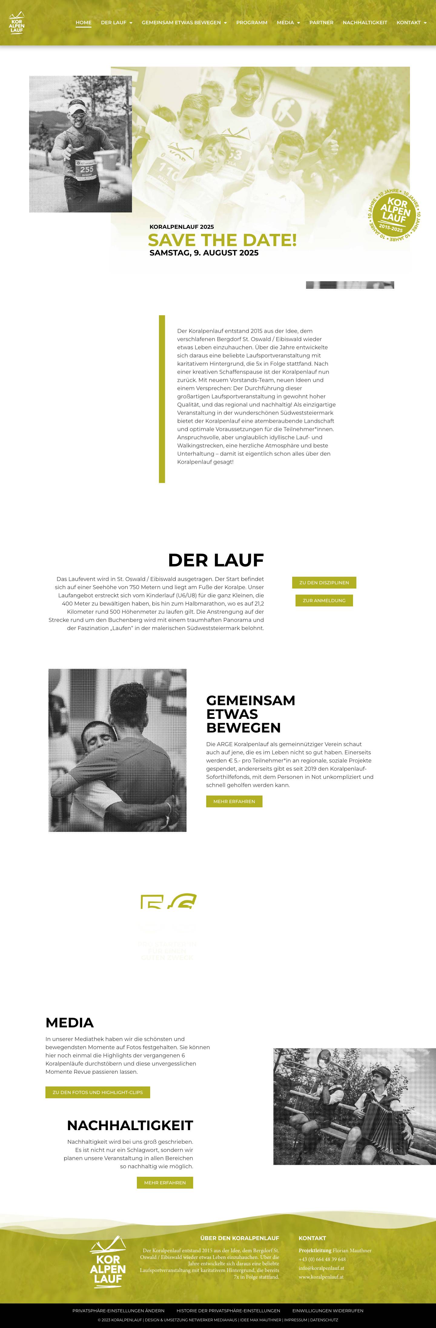 Koralpenlauf – Das Laufevent in St. Oswald ob Eibiswald - Full Screenshot