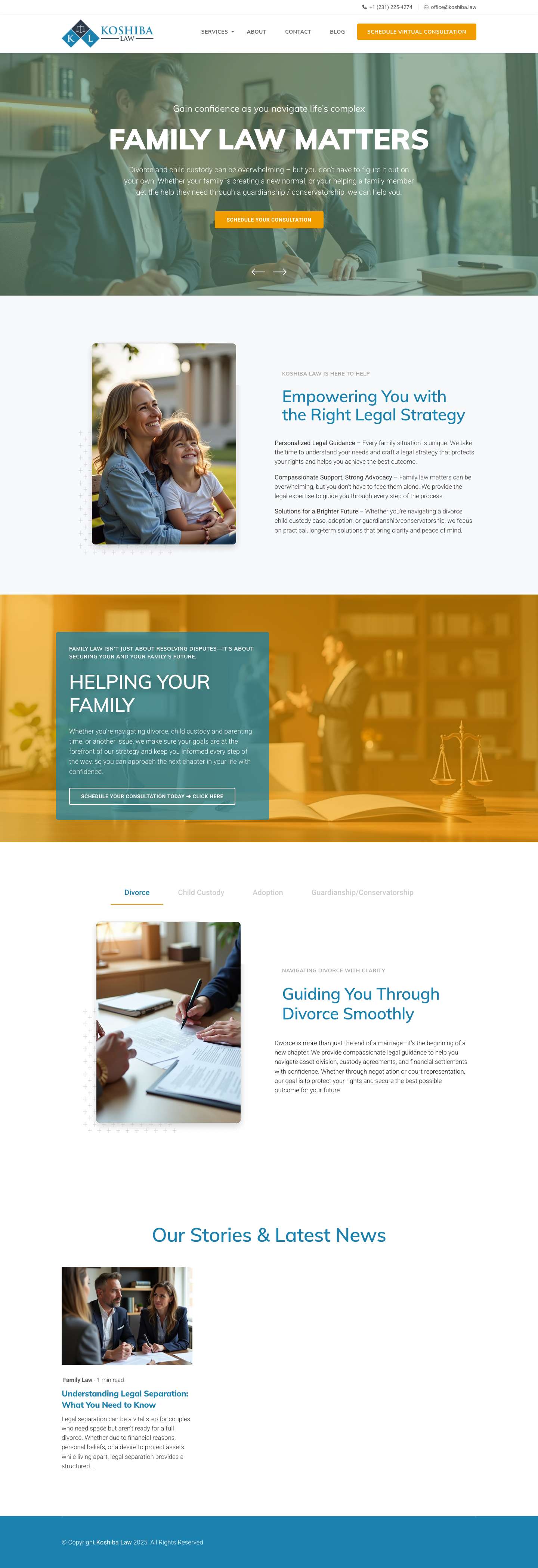 Family Law - Koshiba Law - Full Screenshot