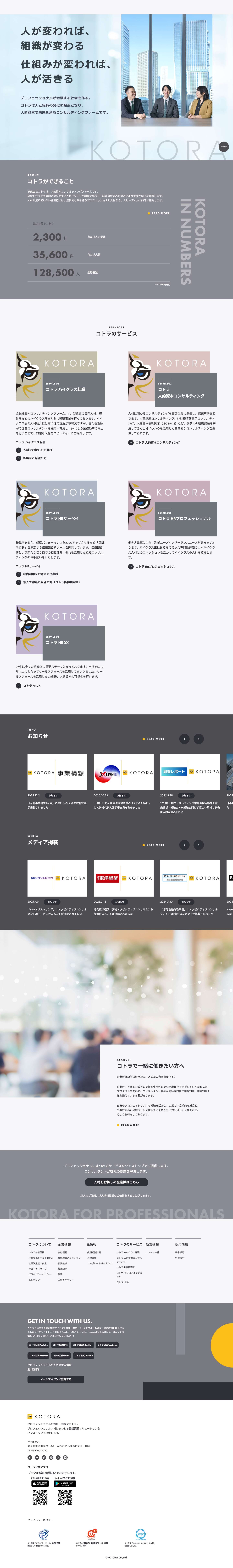 コトラ｜プロフェッショナル人材コンサルティングファーム - Full Screenshot