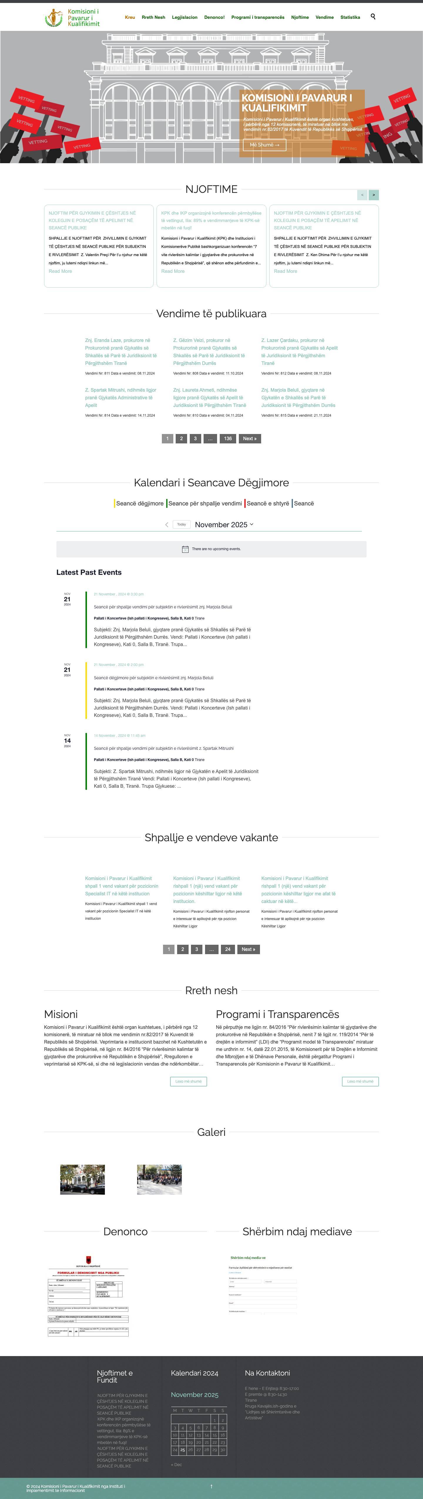 KPK – Komisioni i Pavarur i Kualifikimit - Full Screenshot