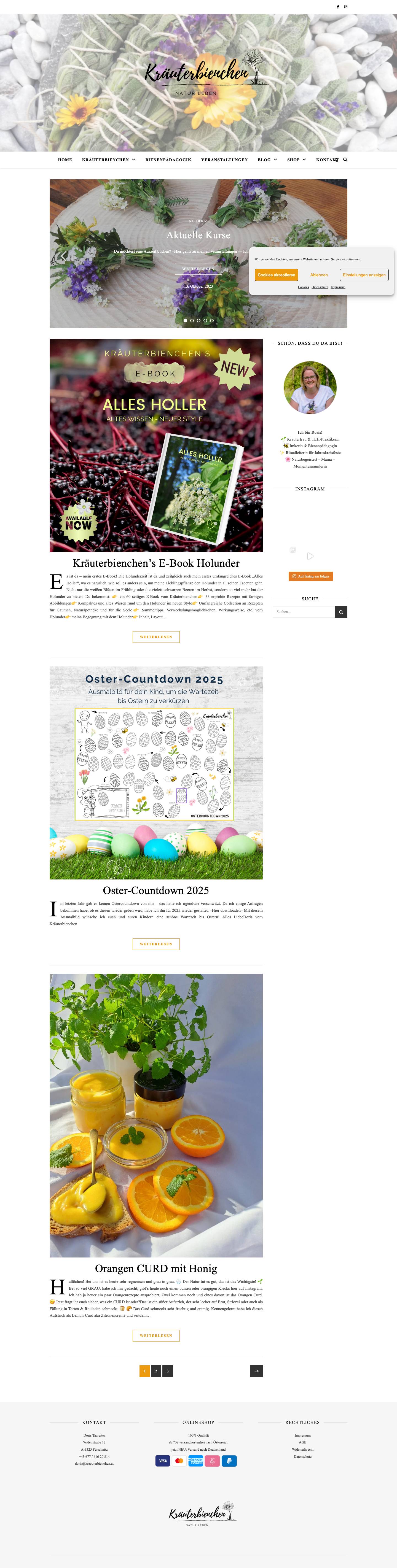 Kräuterbienchen - Natur Leben - Full Screenshot