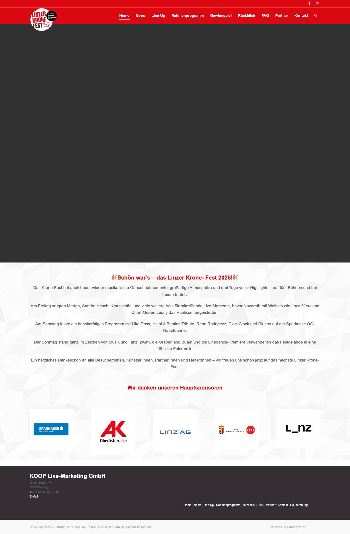 Linzer Krone-Fest #aufgehts - Full Screenshot