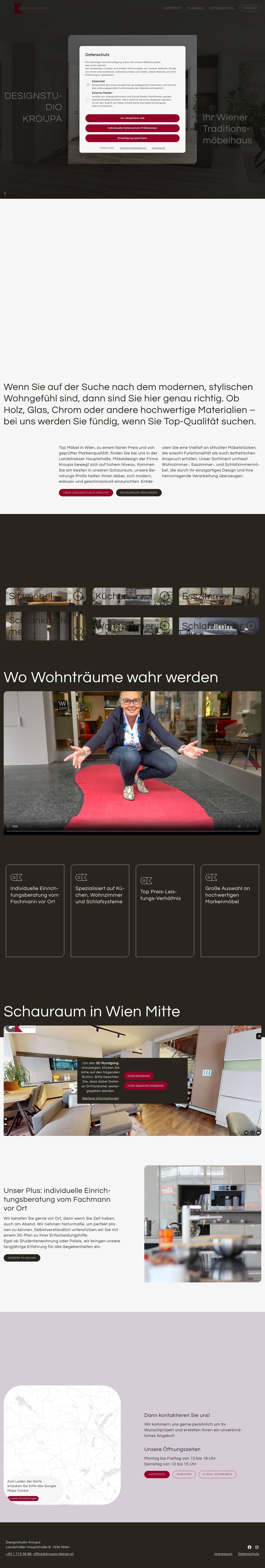 Startseite - Designstudio Kroupa - Full Screenshot