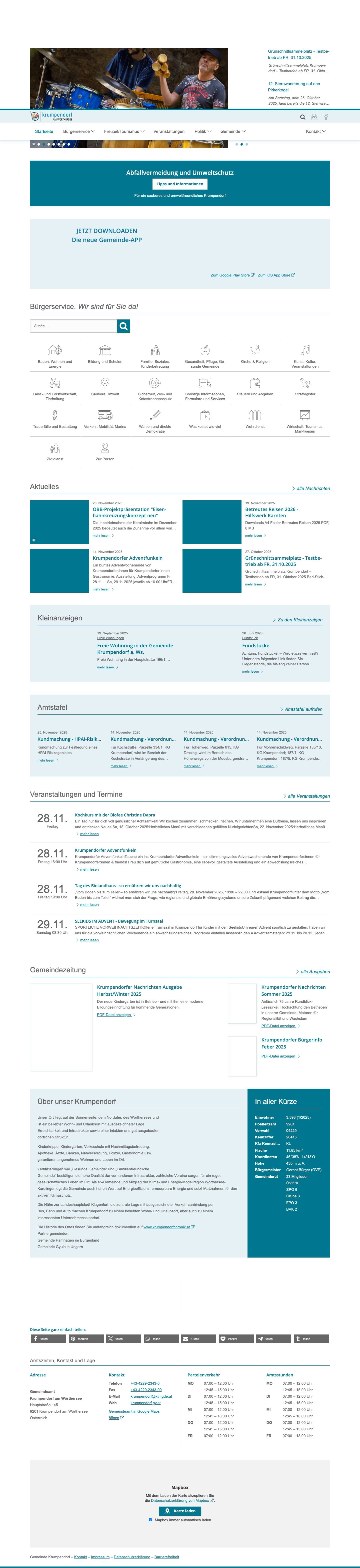 Krumpendorf am Wörthersee - seenswerte Gemeinde - Full Screenshot