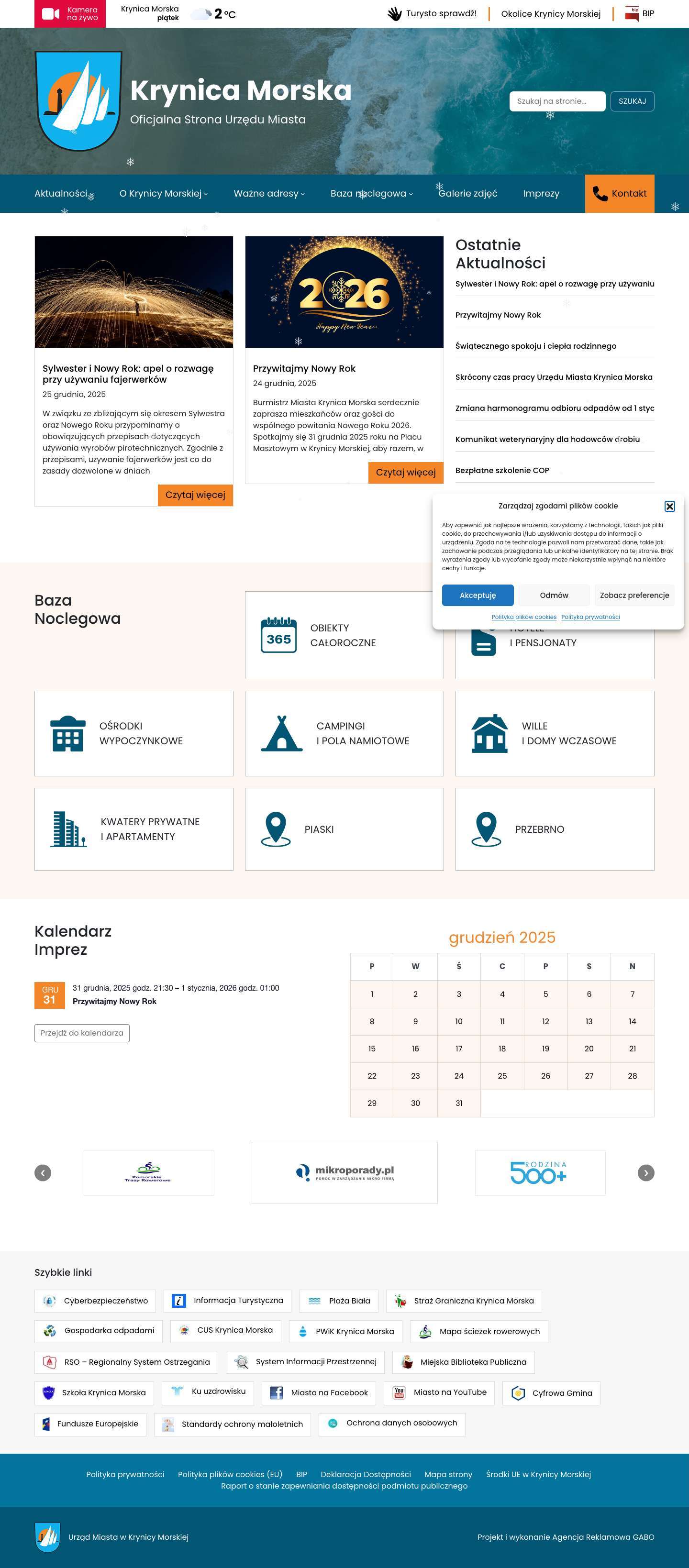 Urząd Miasta w Krynicy Morskiej - Full Screenshot