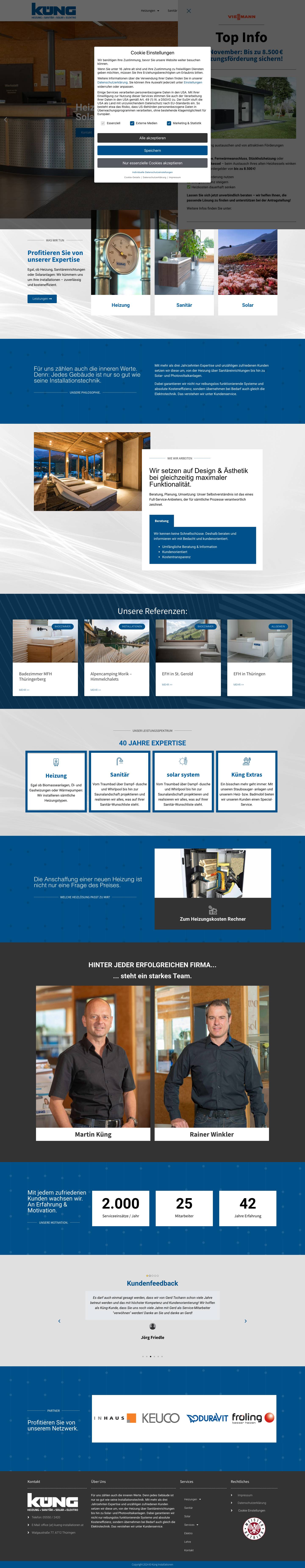 Küng Installationen - Küng InstallationenWATER HEATERSHOWERSolar MeterPLUMBERSolar Energy Plan - Full Screenshot