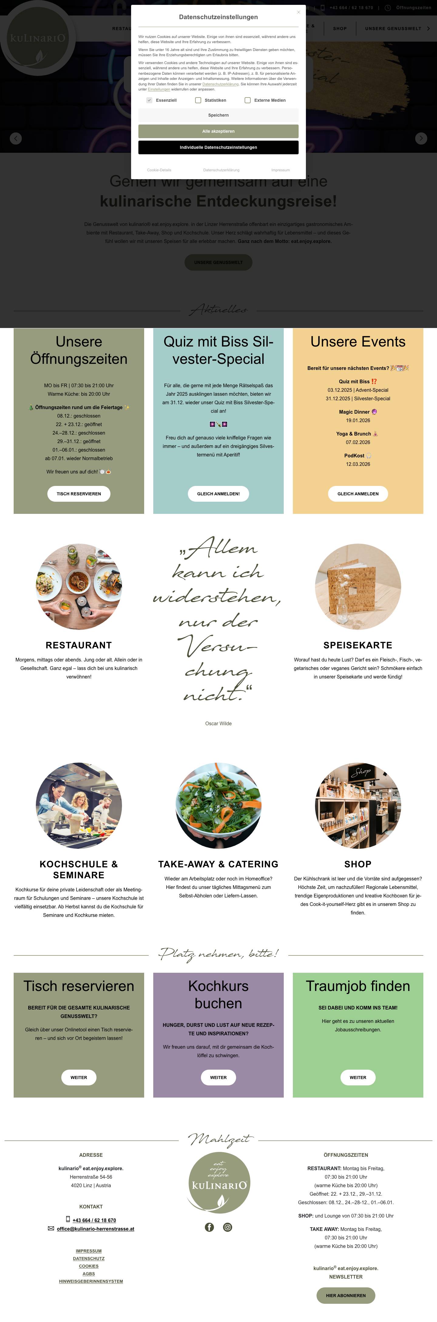 Linz: Die Genusswelt von kulinario eat.enjoy.explore. - Full Screenshot