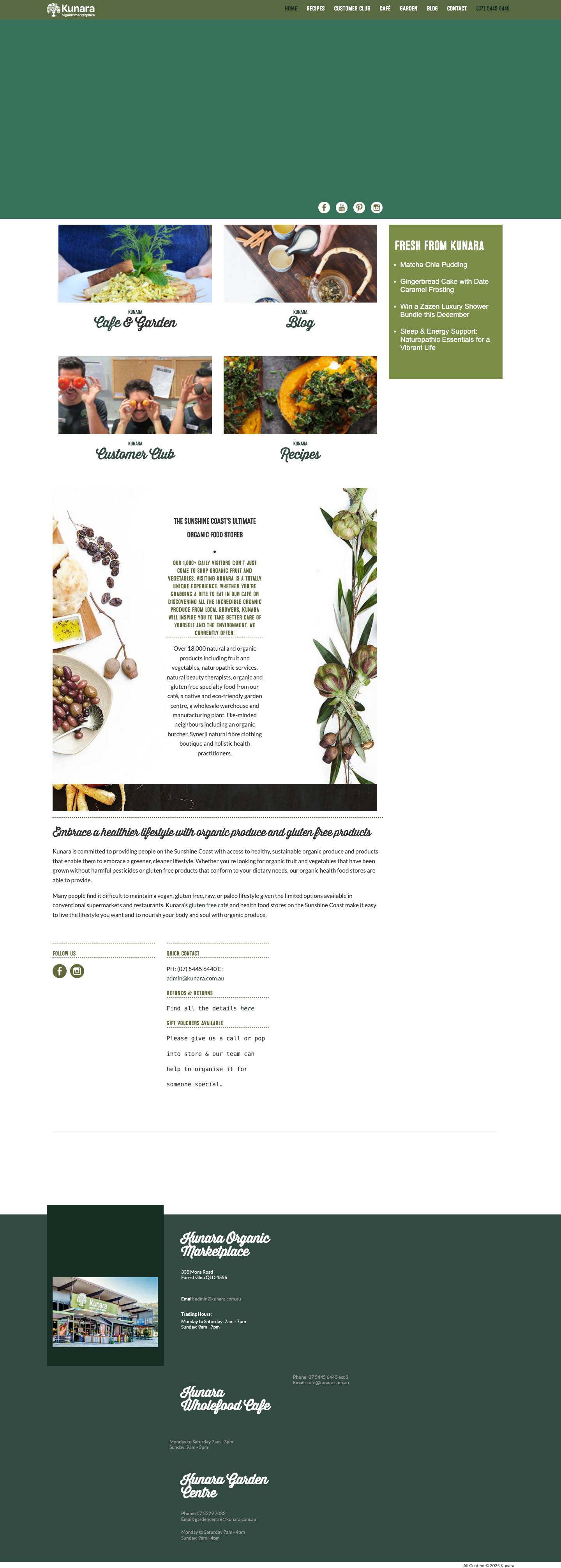 Gluten Free Products & Organic Fruit and Vegetables Food Store - Full Screenshot