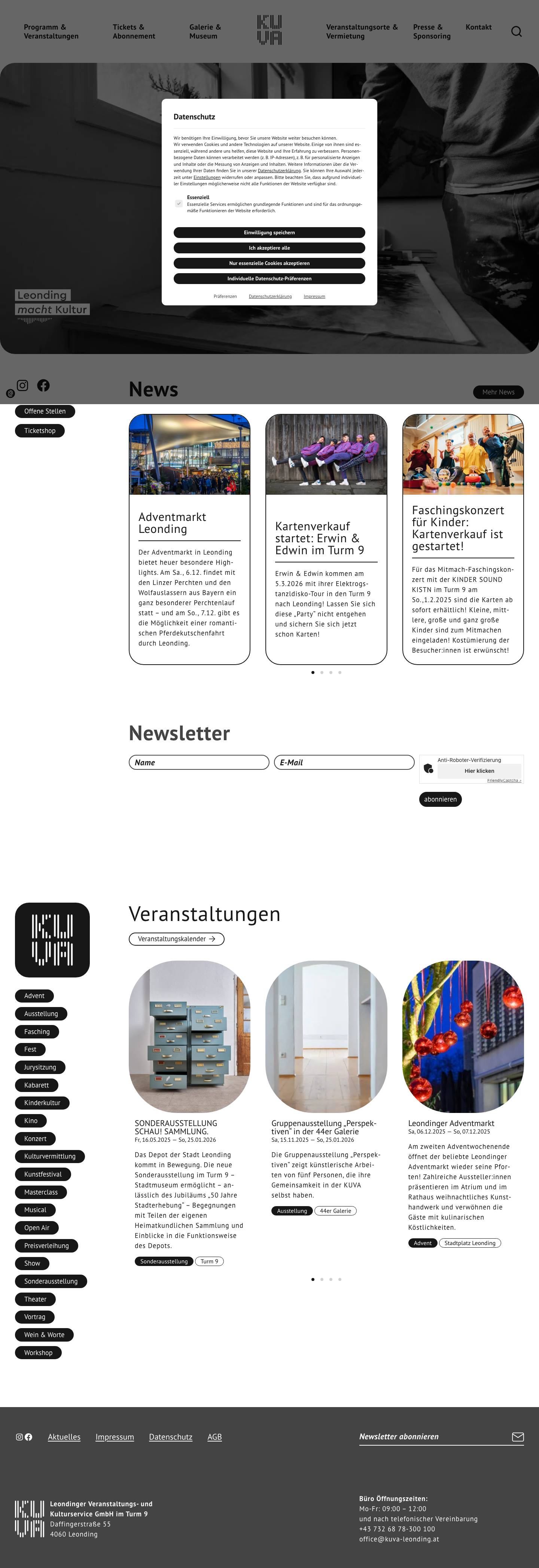 Startseite - KUVA - Full Screenshot