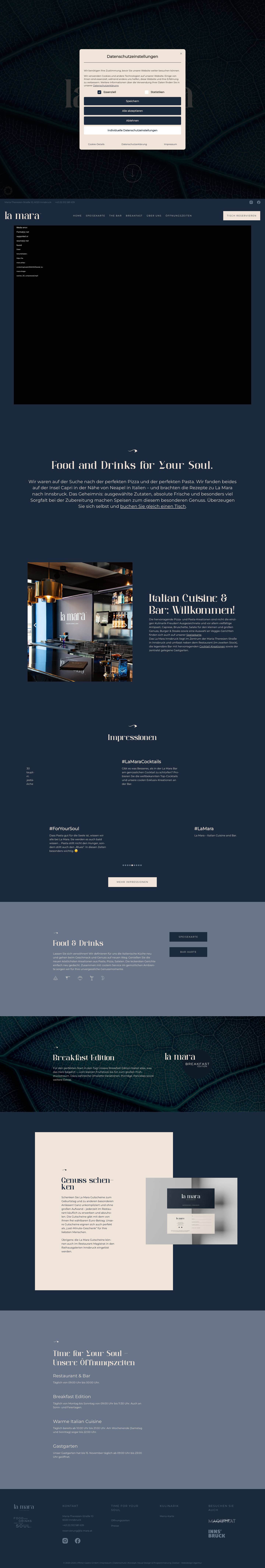 Restaurant Innsbruck - La Mara - Full Screenshot