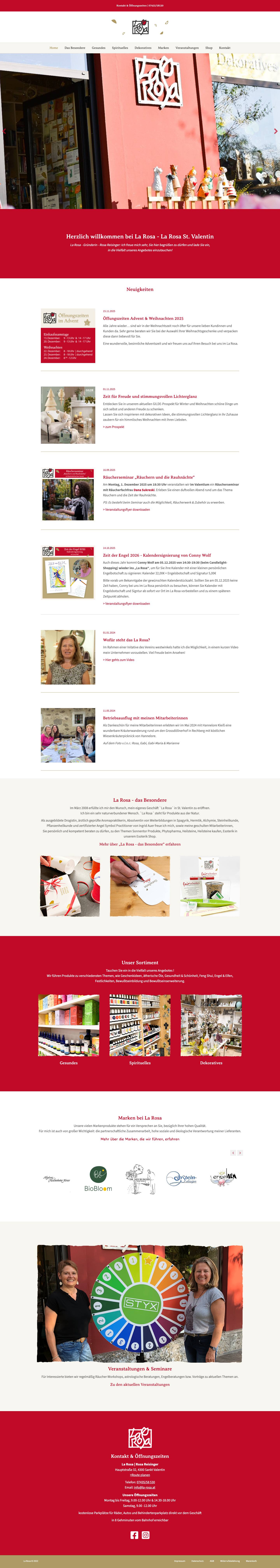 La Rosa | La Rosa St Valentin - Reisinger St Valentin - Besuch uns - Full Screenshot