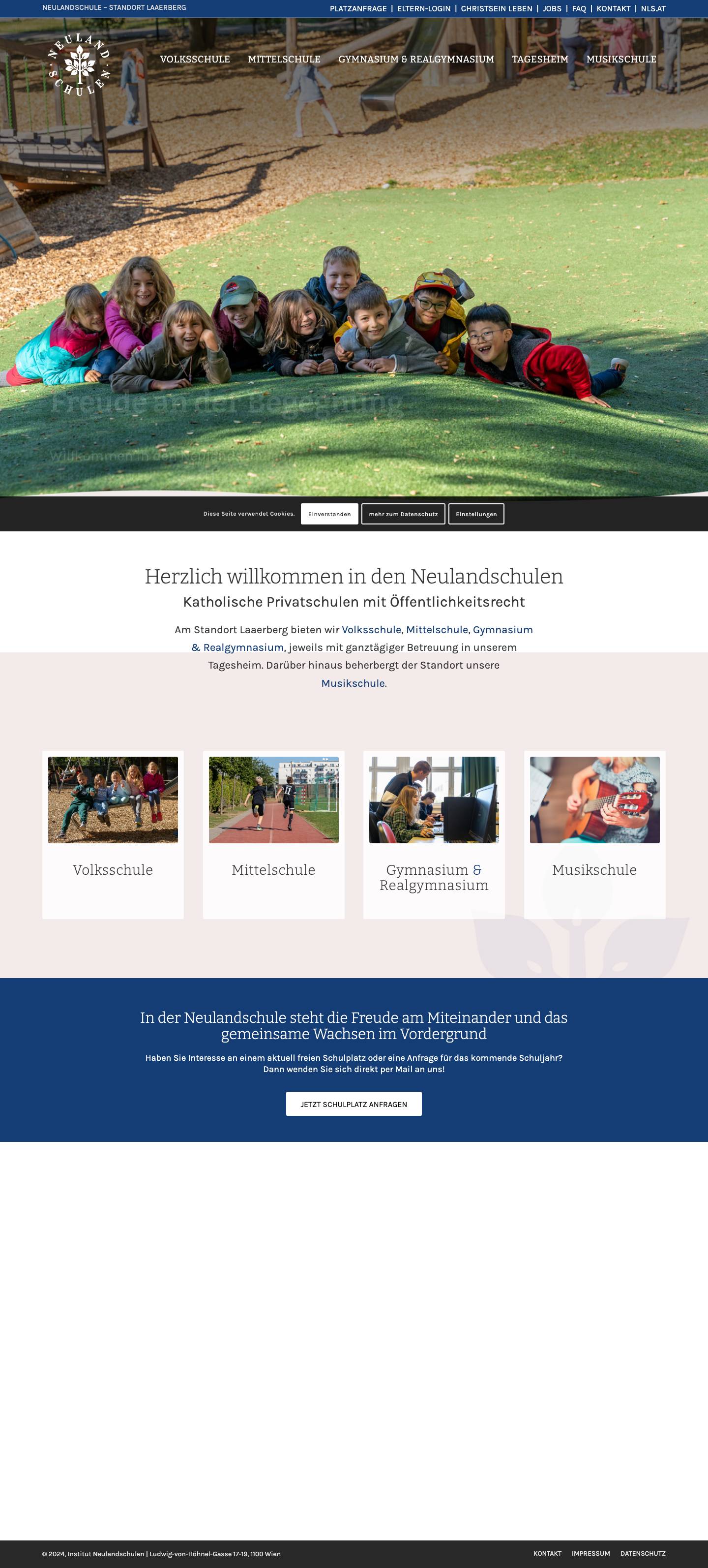 NEULANDSCHULE | Laaerberg – 1100 Wien - Full Screenshot