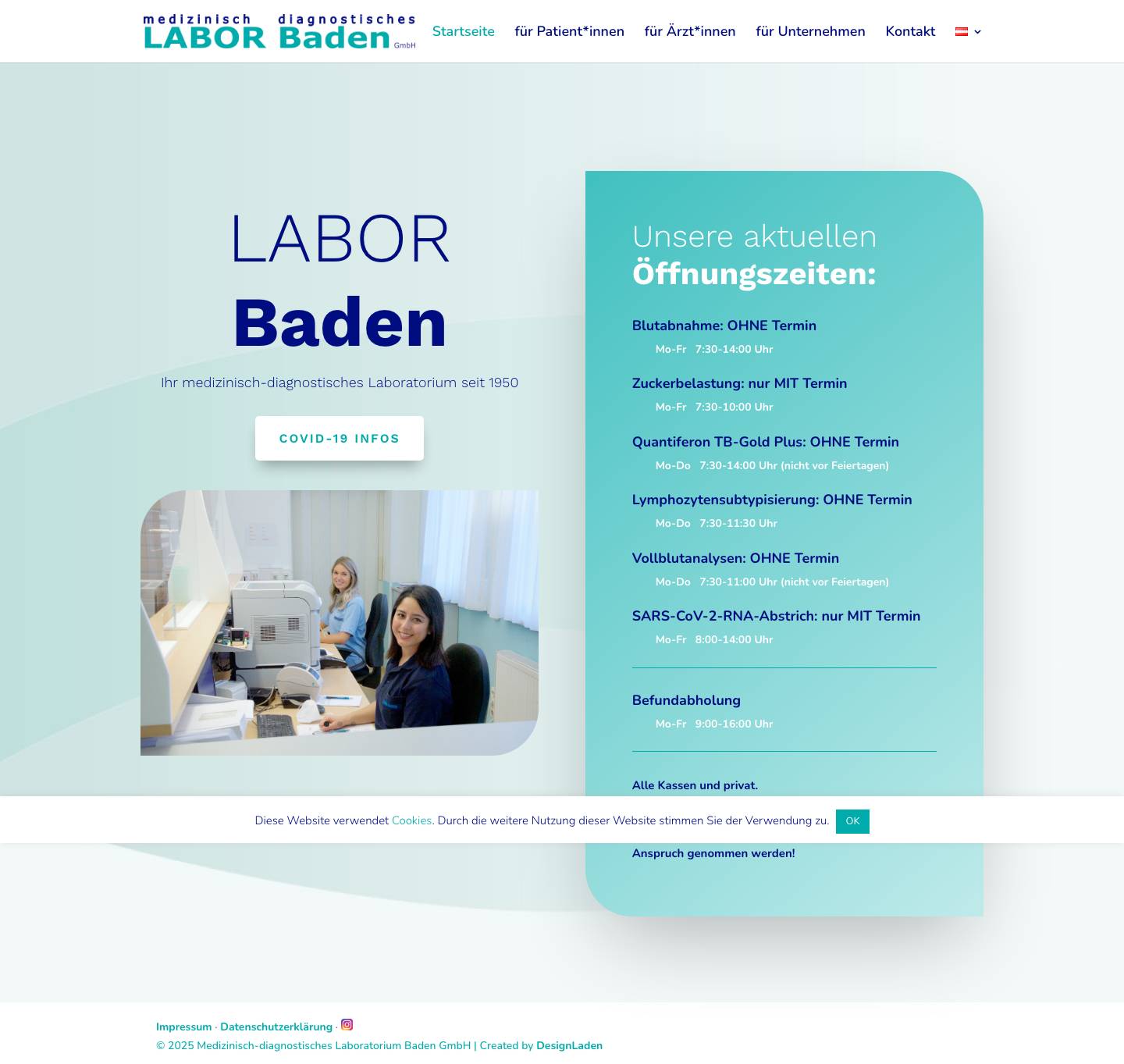 LABOR Baden | seit 1950 - Full Screenshot