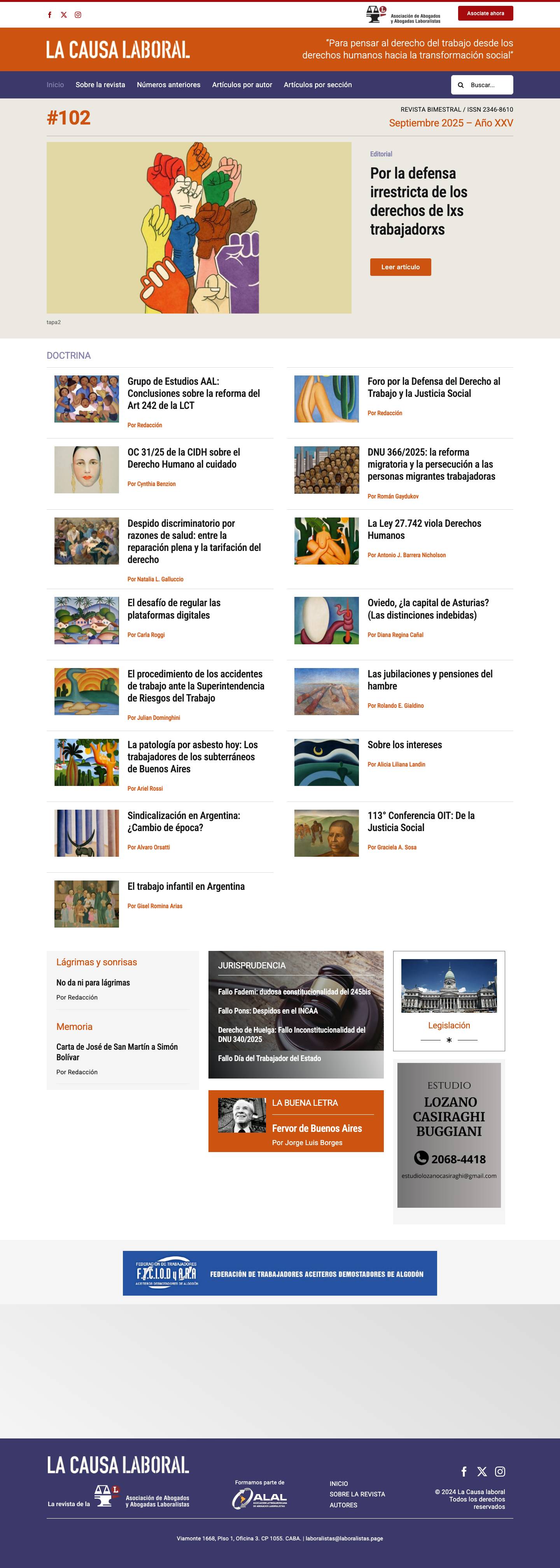 Inicio - La Causa Laboral - Full Screenshot