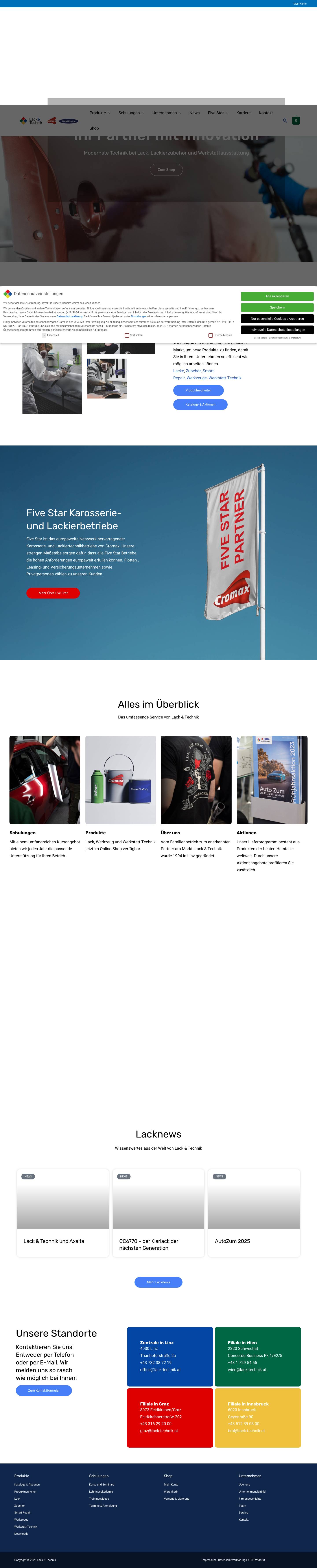 Home - Lack & Technik - Full Screenshot