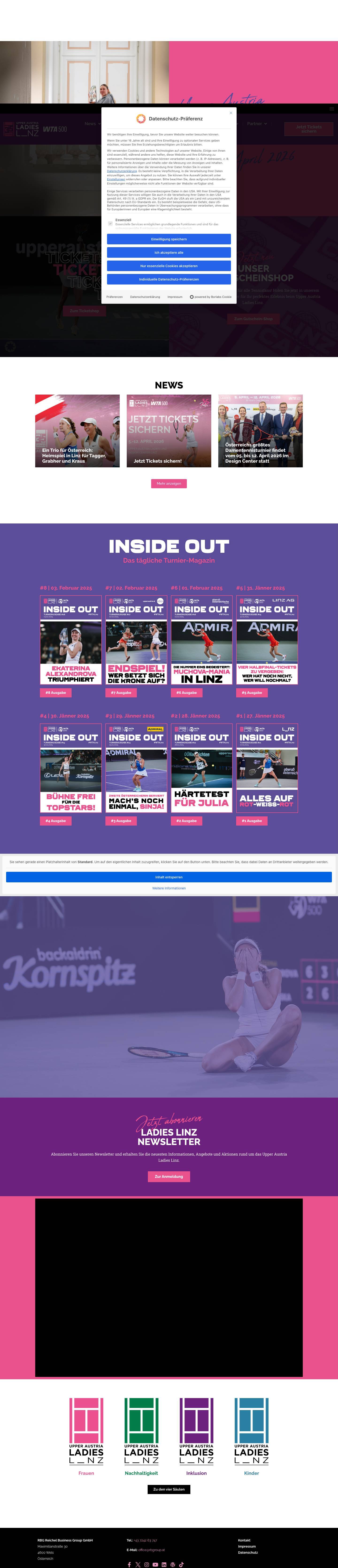 Home - Upper Austria Ladies Linz - Full Screenshot