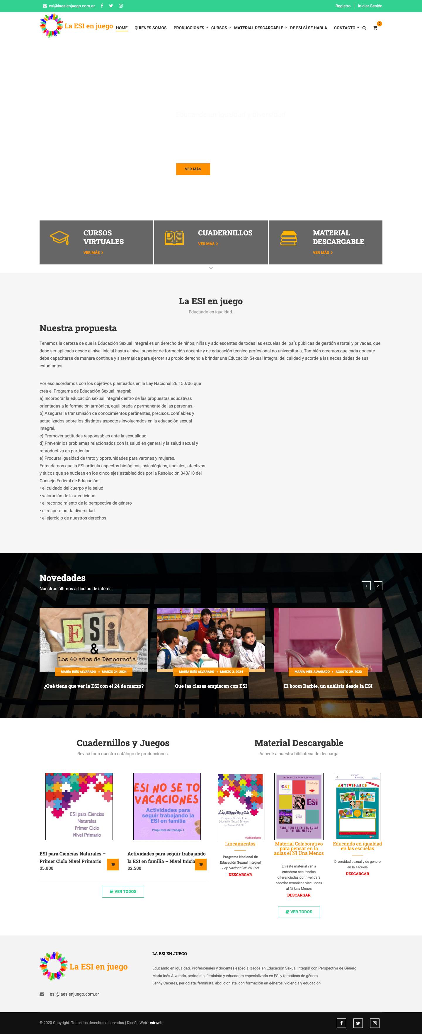 La ESI en juego – Cursos Online - Full Screenshot