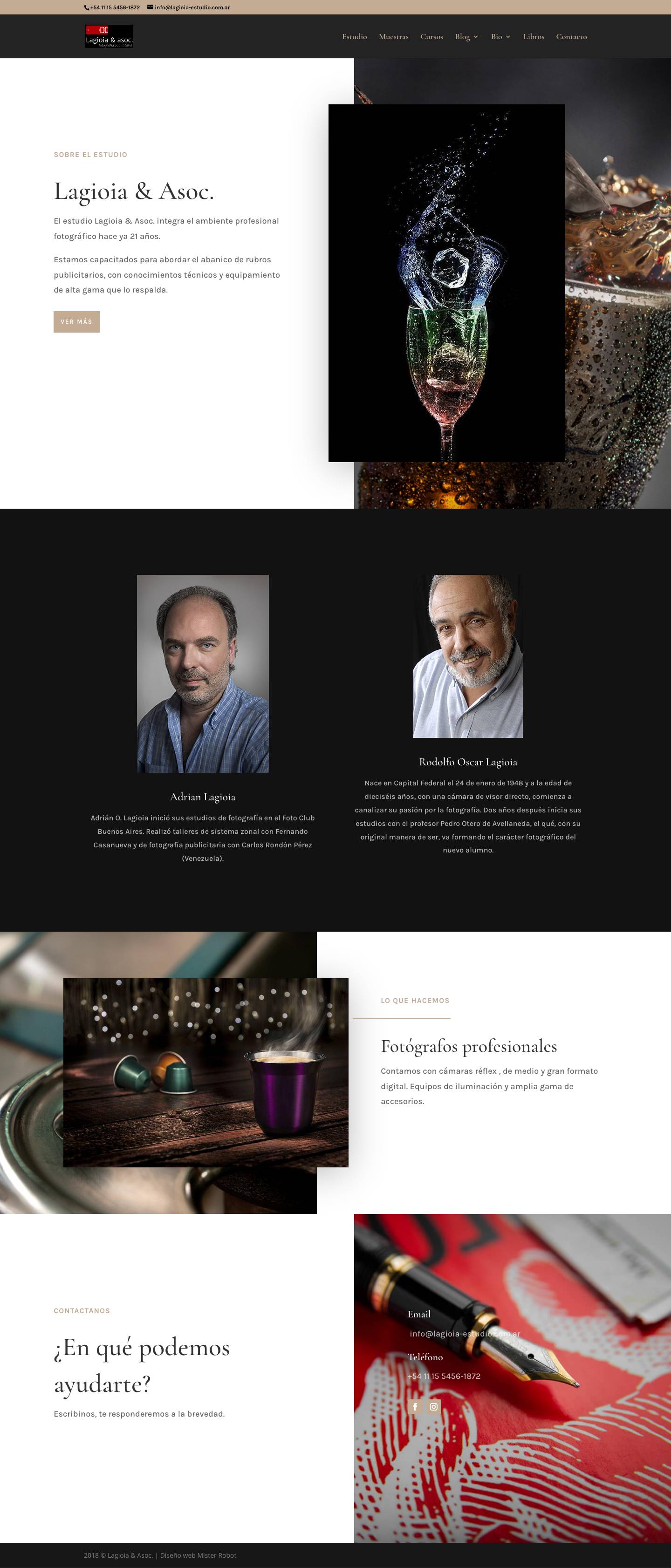 Lagioia | Estudio fotográfico - Full Screenshot