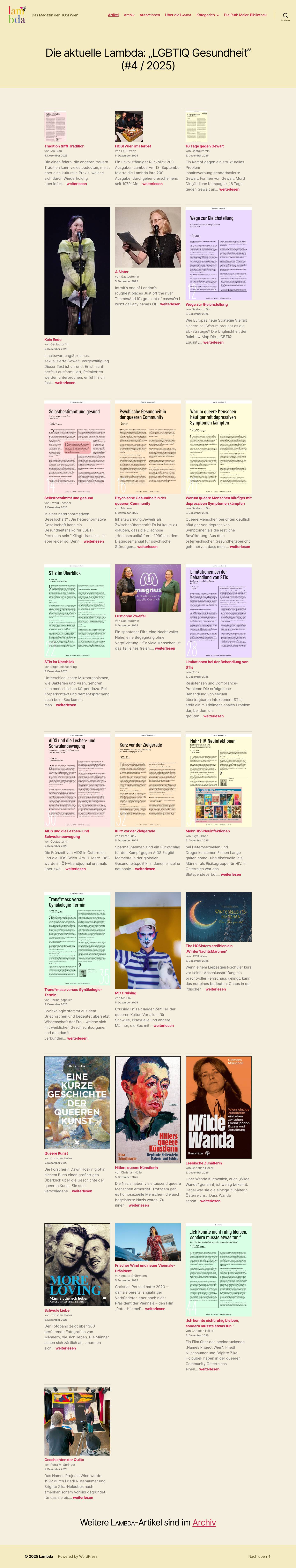 Lambda – Das Magazin der HOSI Wien - Full Screenshot