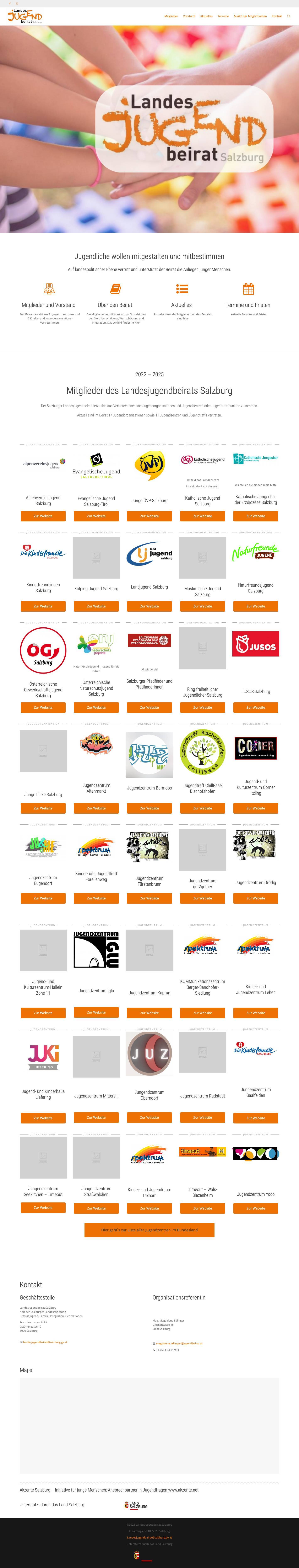 Salzburger Landes-Jugendbeirat - Full Screenshot