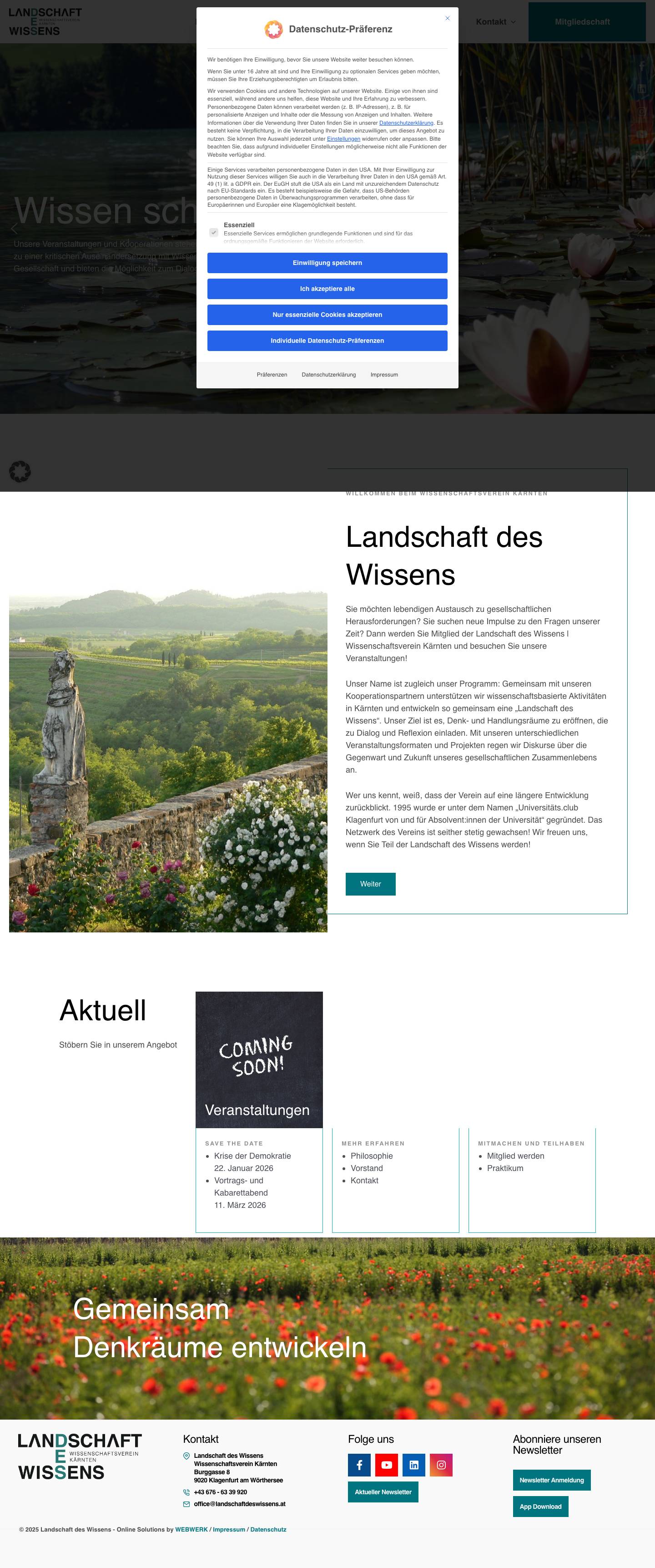 Home - Landschaft des Wissens - Full Screenshot