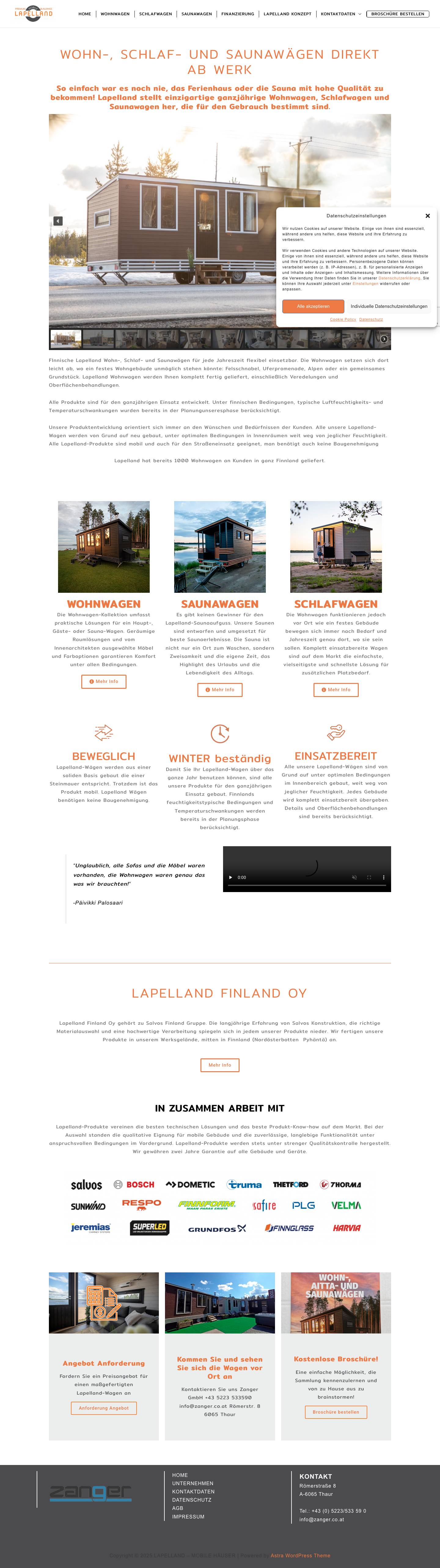 DE – Etusivu - LAPELLAND – MOBILE HÄUSER - Full Screenshot