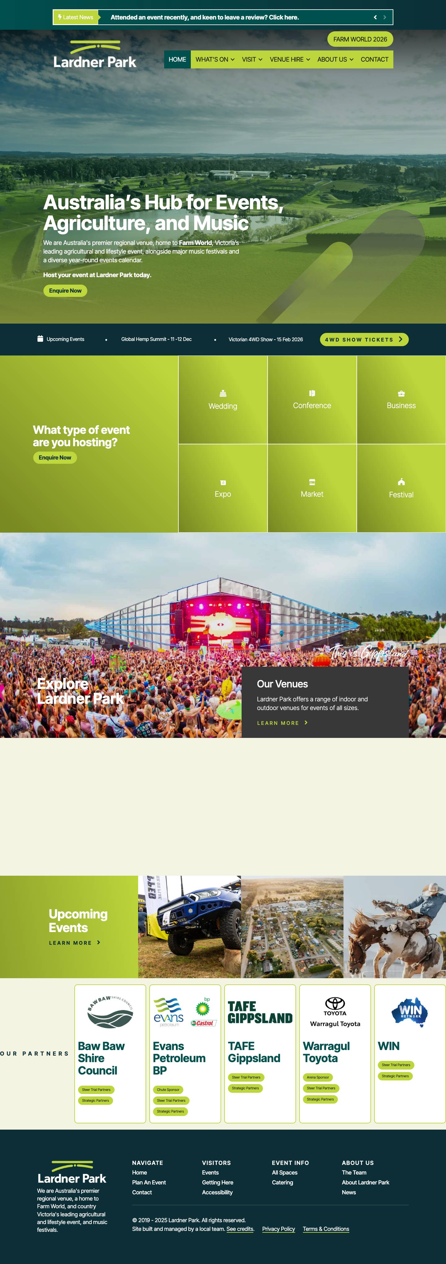 Home - Lardner Park - Full Screenshot