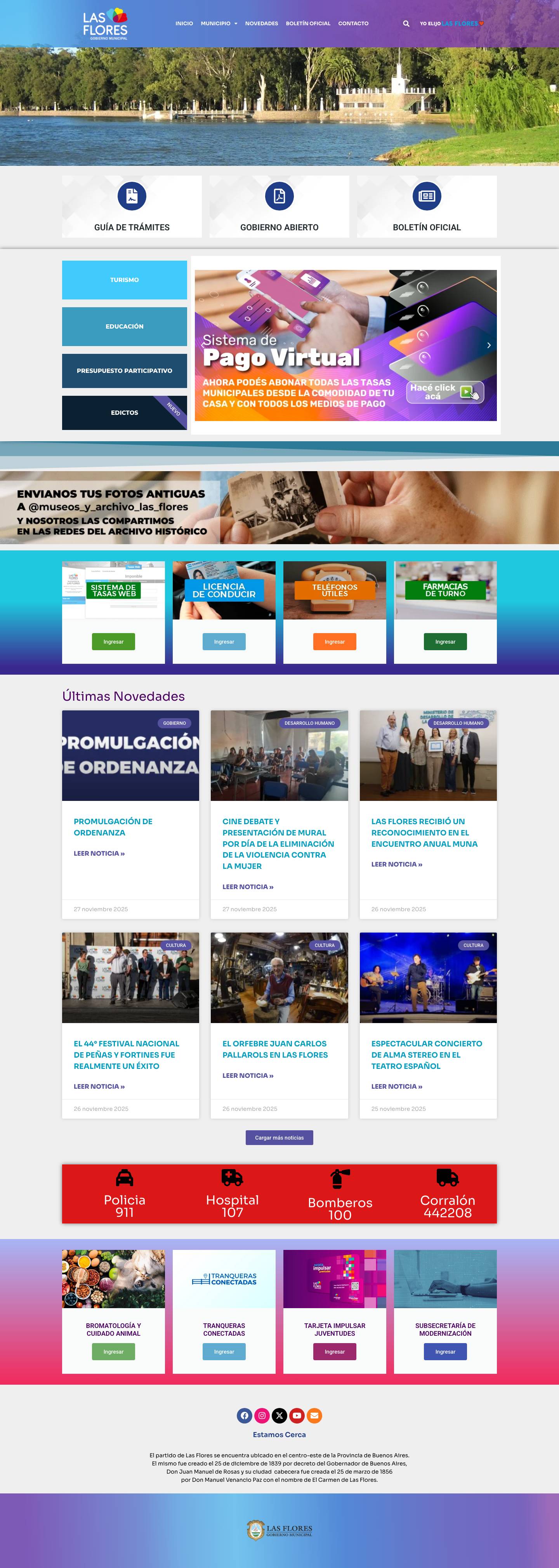GOBIERNO MUNICIPAL - Las Flores - Full Screenshot