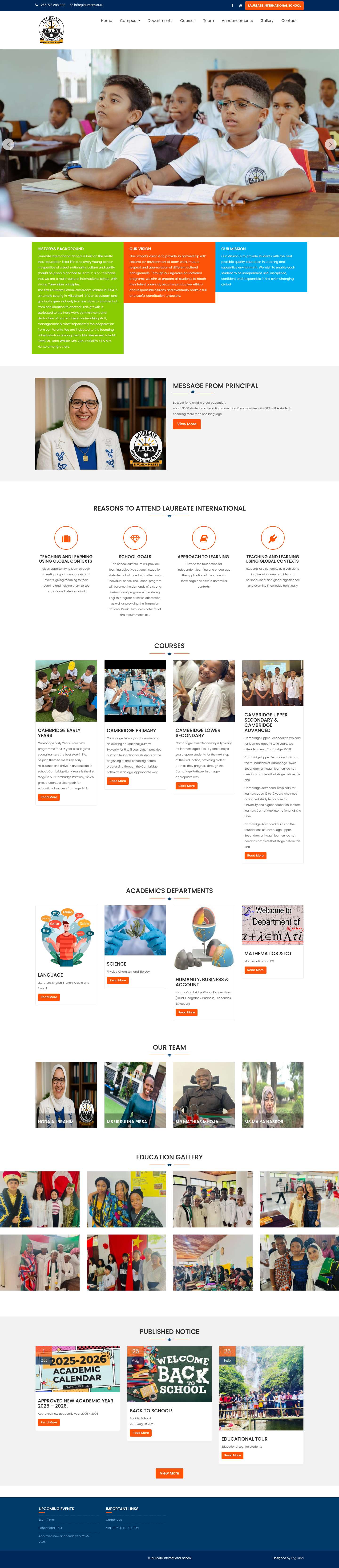 Home | Laureate International School - Full Screenshot