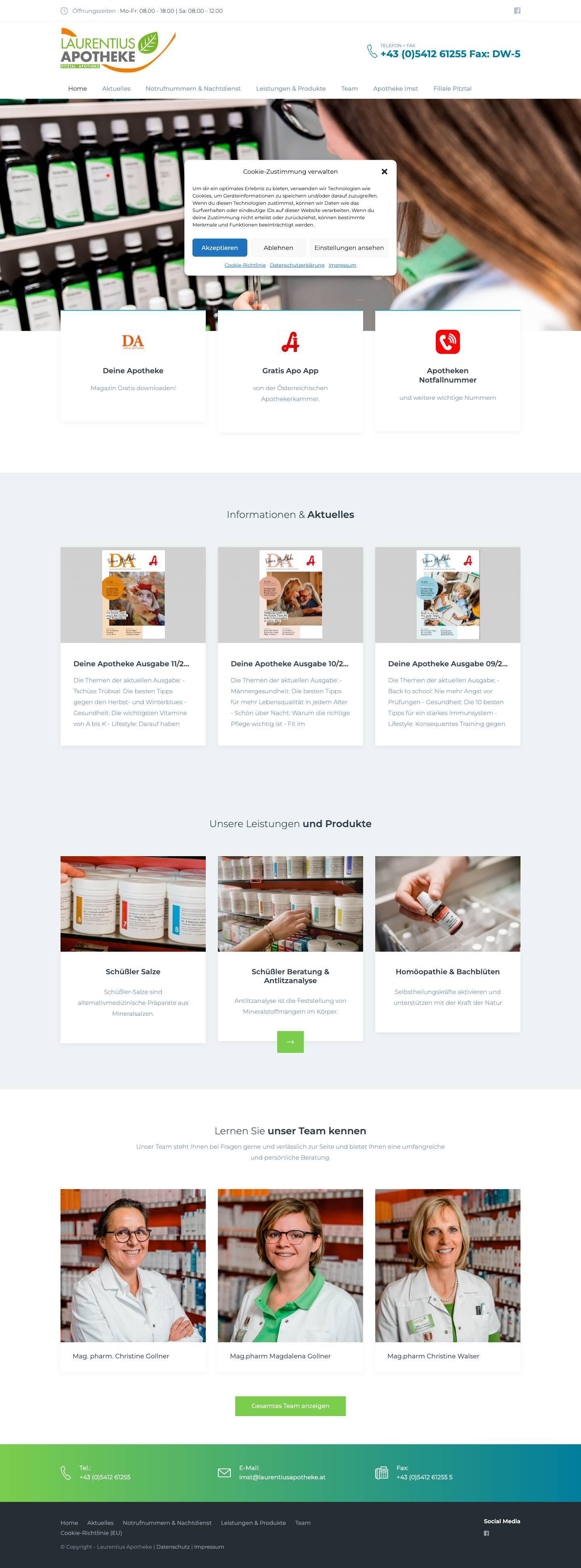 Laurentius Apotheke in Imst, Tirol - Full Screenshot