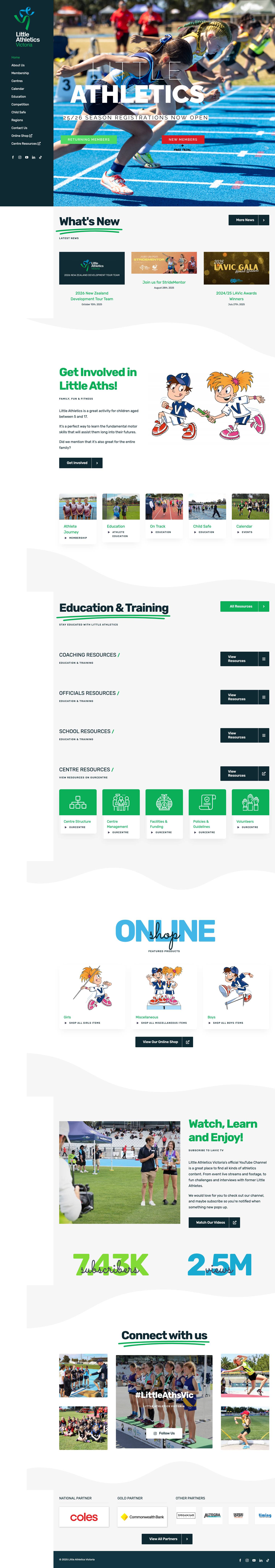 Home - Little Athletics Victoria - Full Screenshot